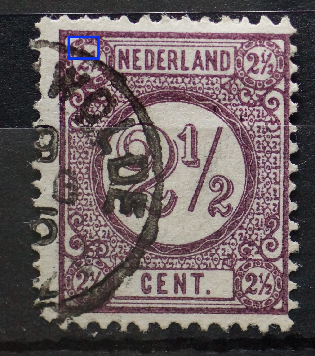 NVPH 33 - violette punt linksboven NVPH 33 - violette punt linksboven