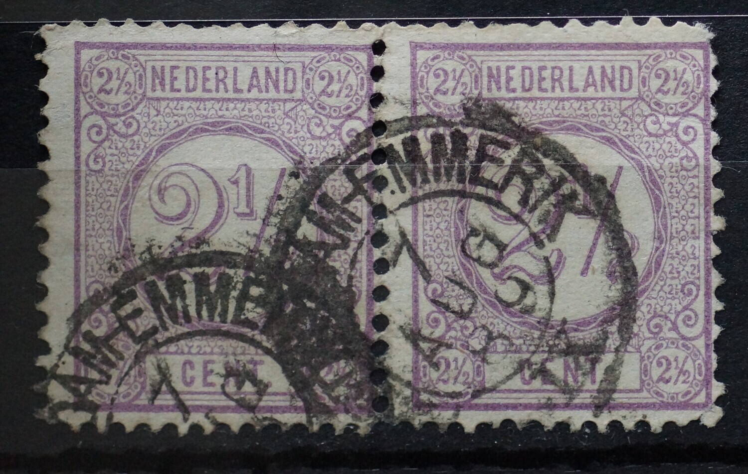 Amsterdam-Emmerik op NVPH 33 (paar)