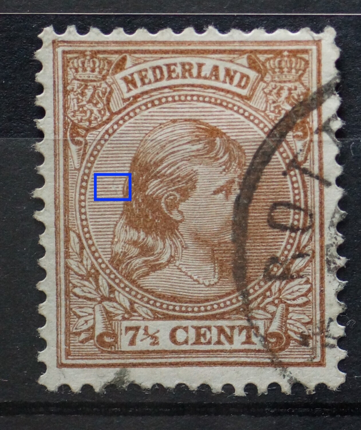 NVPH 36 - breuk in arcering links