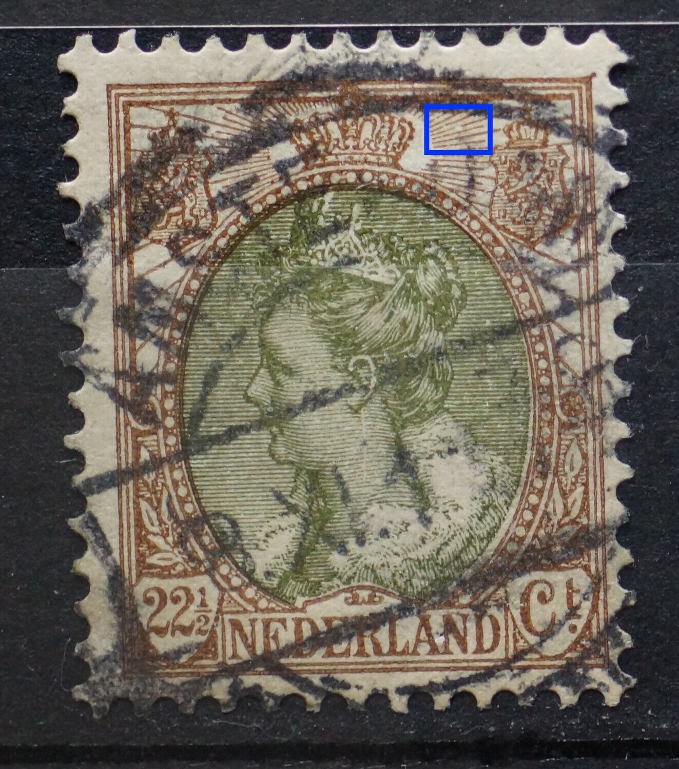 NVPH 70 - breukje in straal rechts