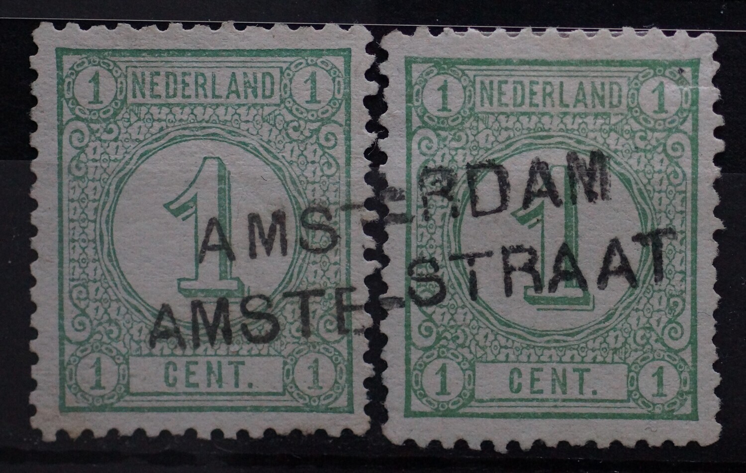 Amsterdam Amstelstraat op NVPH 31 (2 zegels)