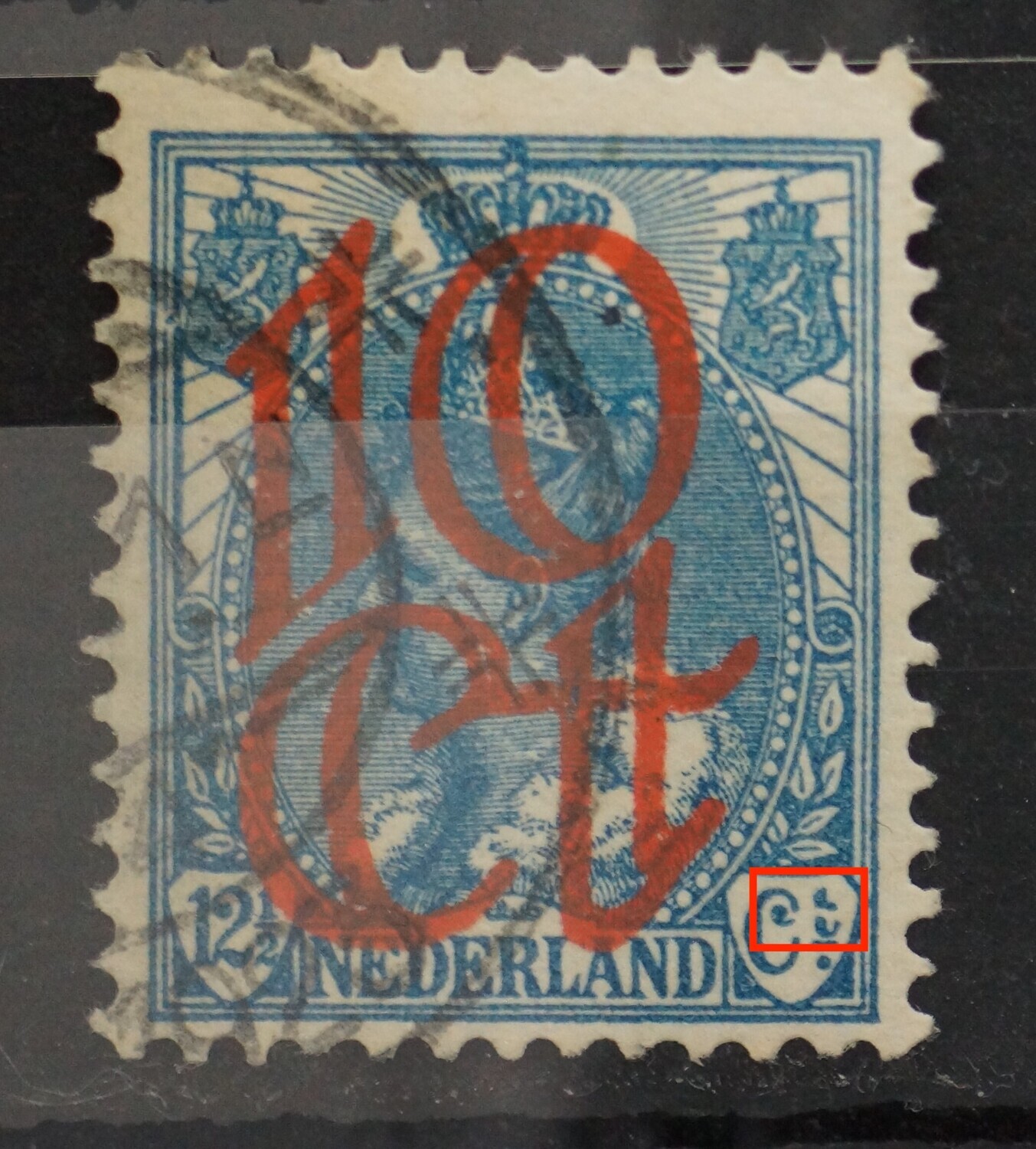 NVPH 118 - breuk in / witte streep door Ct
