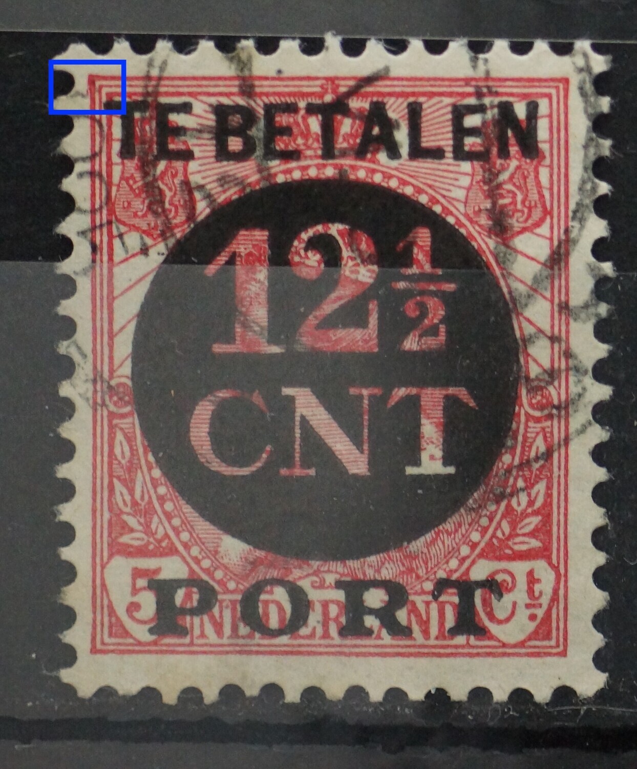 NVPH P68 - rood lijntje aan de linker bovenhoek