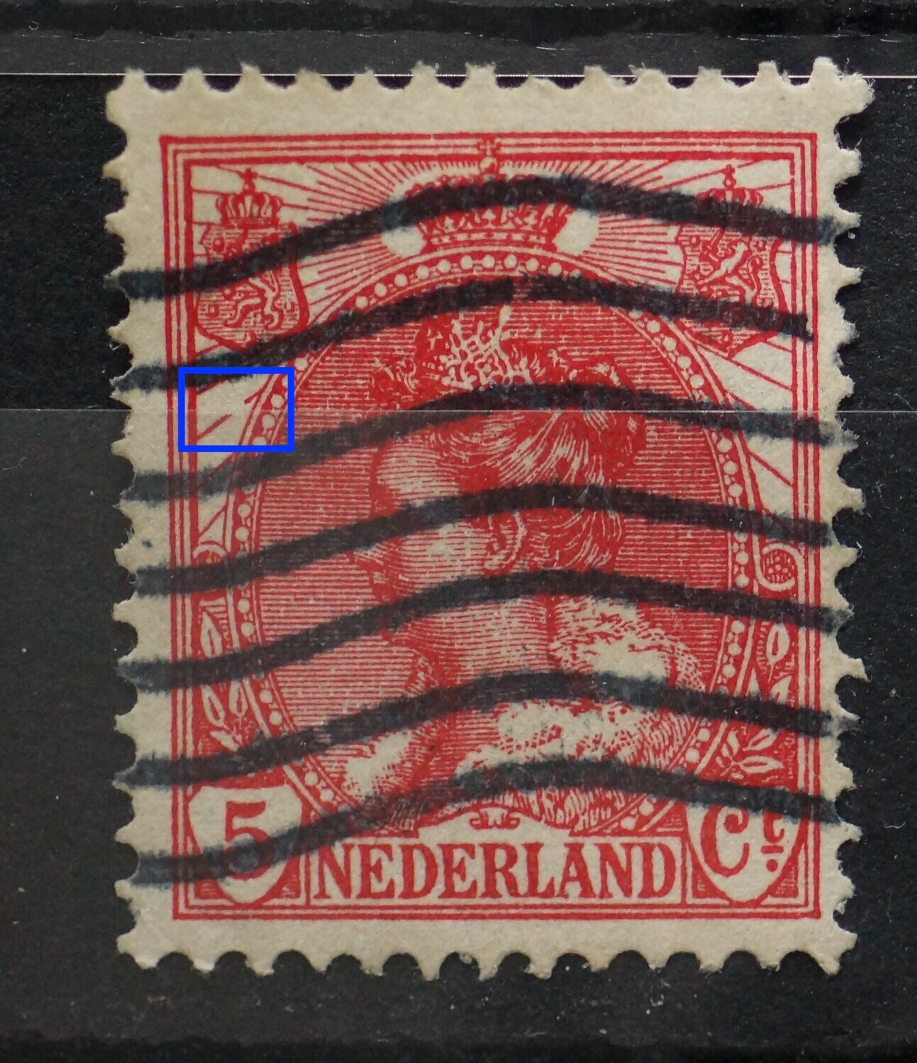 NVPH 60 - breuk in straal links NVPH 60 - breuk in straal links