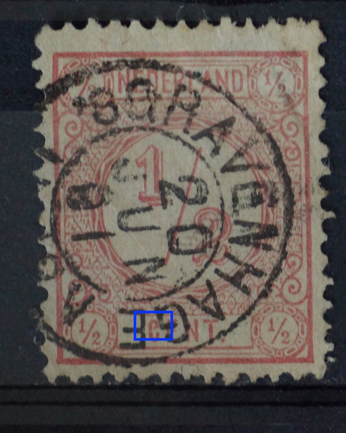 NVPH 30 - punt in de C van CENT NVPH 30 - punt in de C van CENT