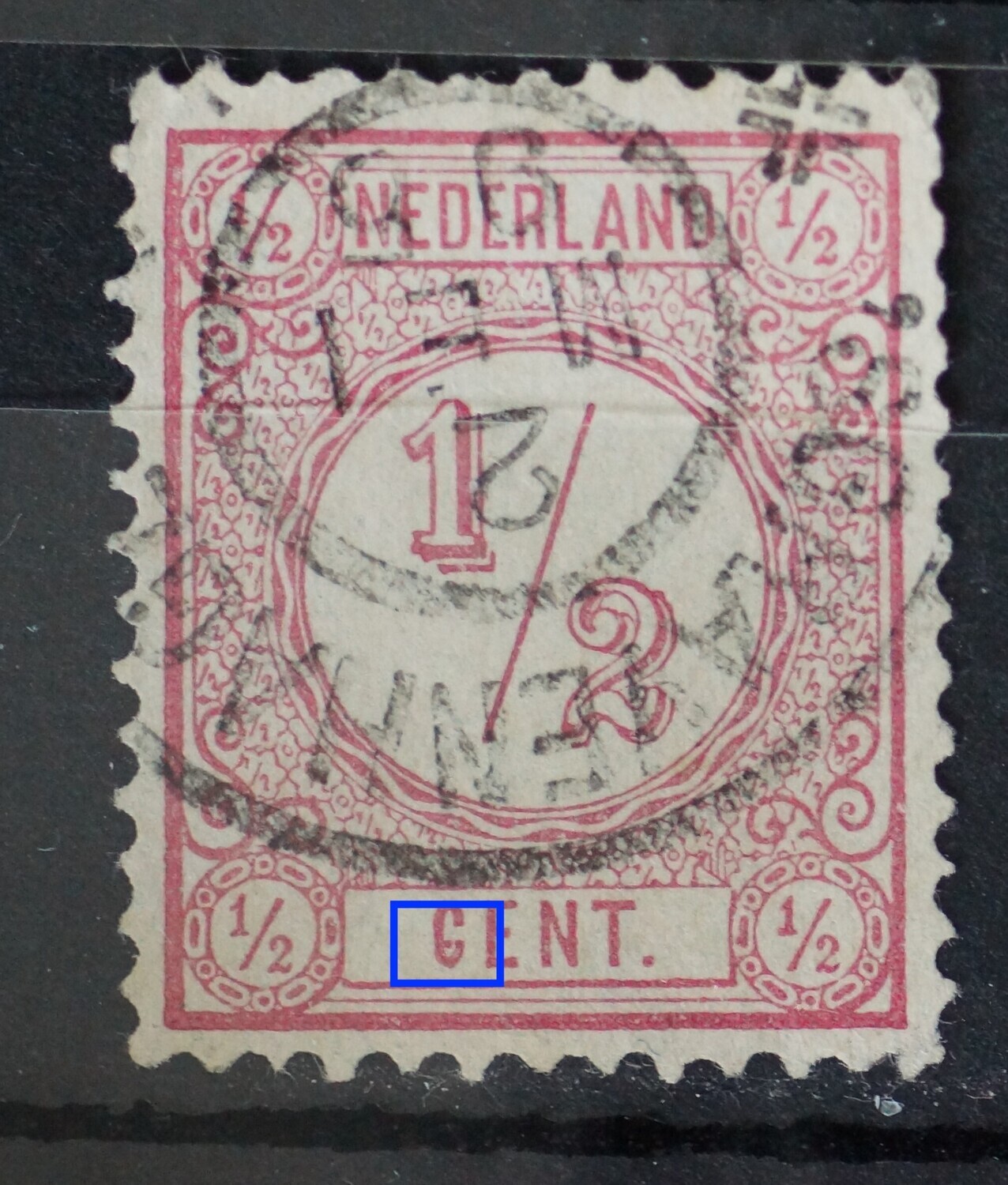 NVPH 30 - streepje in de C van CENT ("GENT")