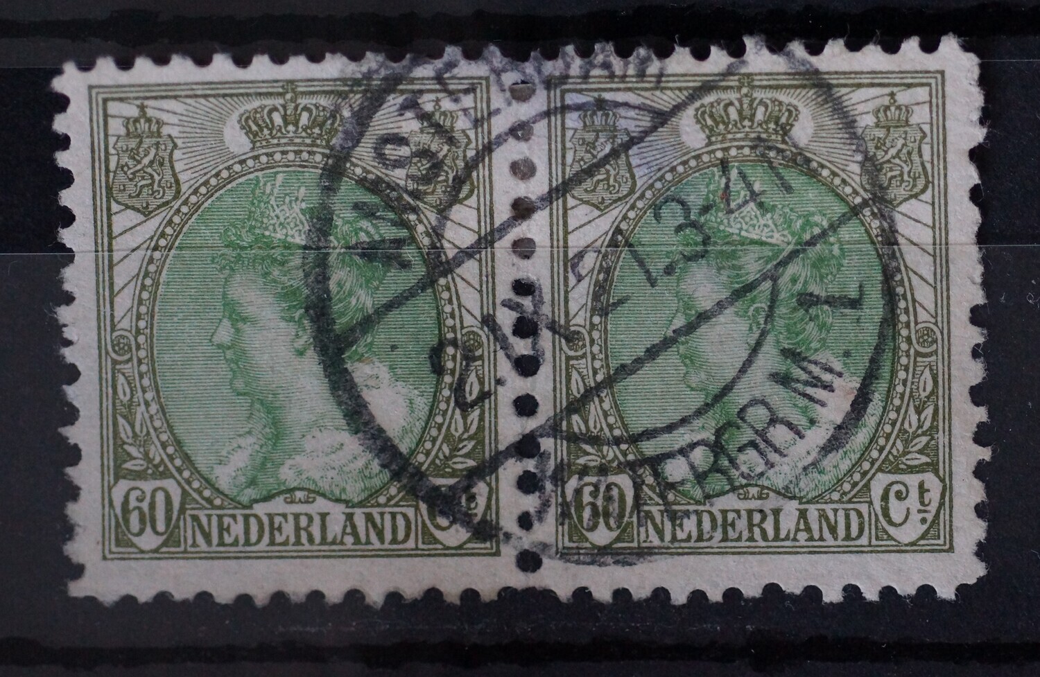 Amsterdam Watergr.M. 1 op NVPH 76A (paar)