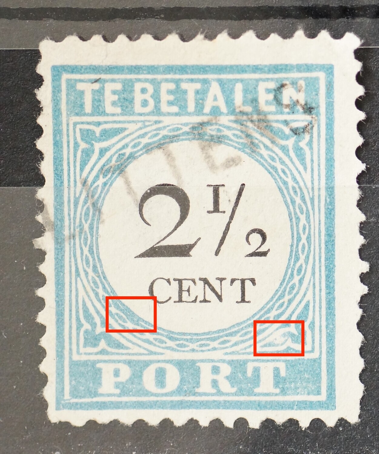 NVPH P5 - o.a. witte vlek in ornament rechtsonder