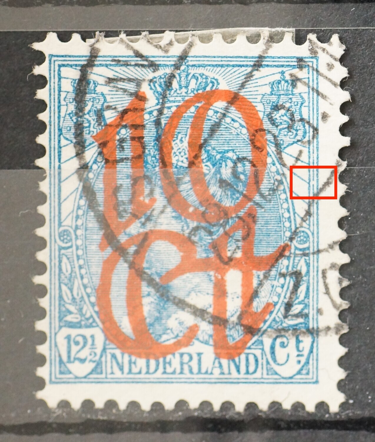 NVPH 118 - breuk in kaderlijn rechts