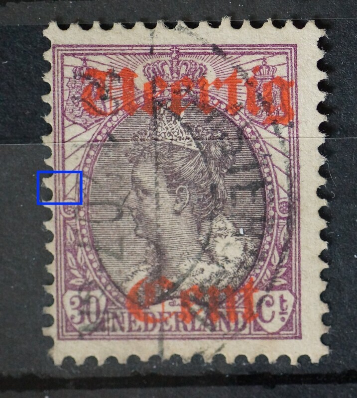 NVPH 102 - breuk in kaderlijn links NVPH 102 - breuk in kaderlijn links