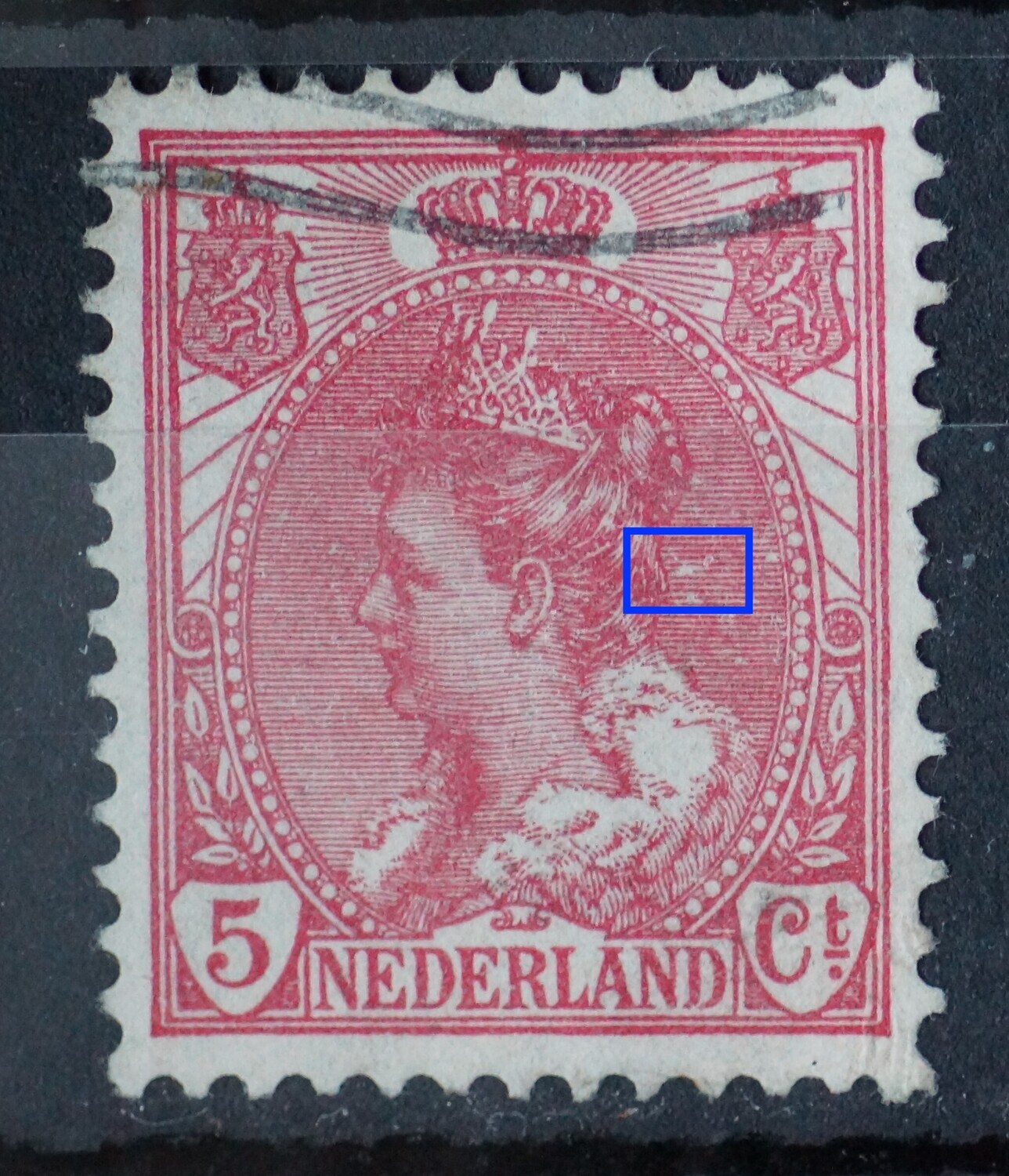 NVPH 60 - breuk in arcering achter het hoofd NVPH 60 - breuk in arcering achter het hoofd