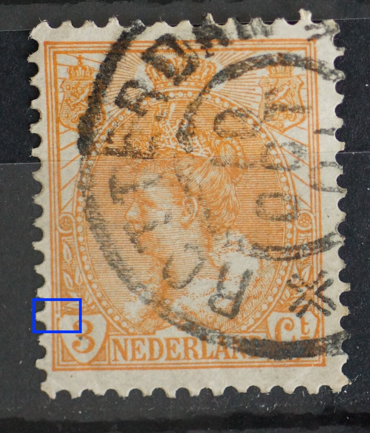 NVPH 56 - breuk in kaderlijn links