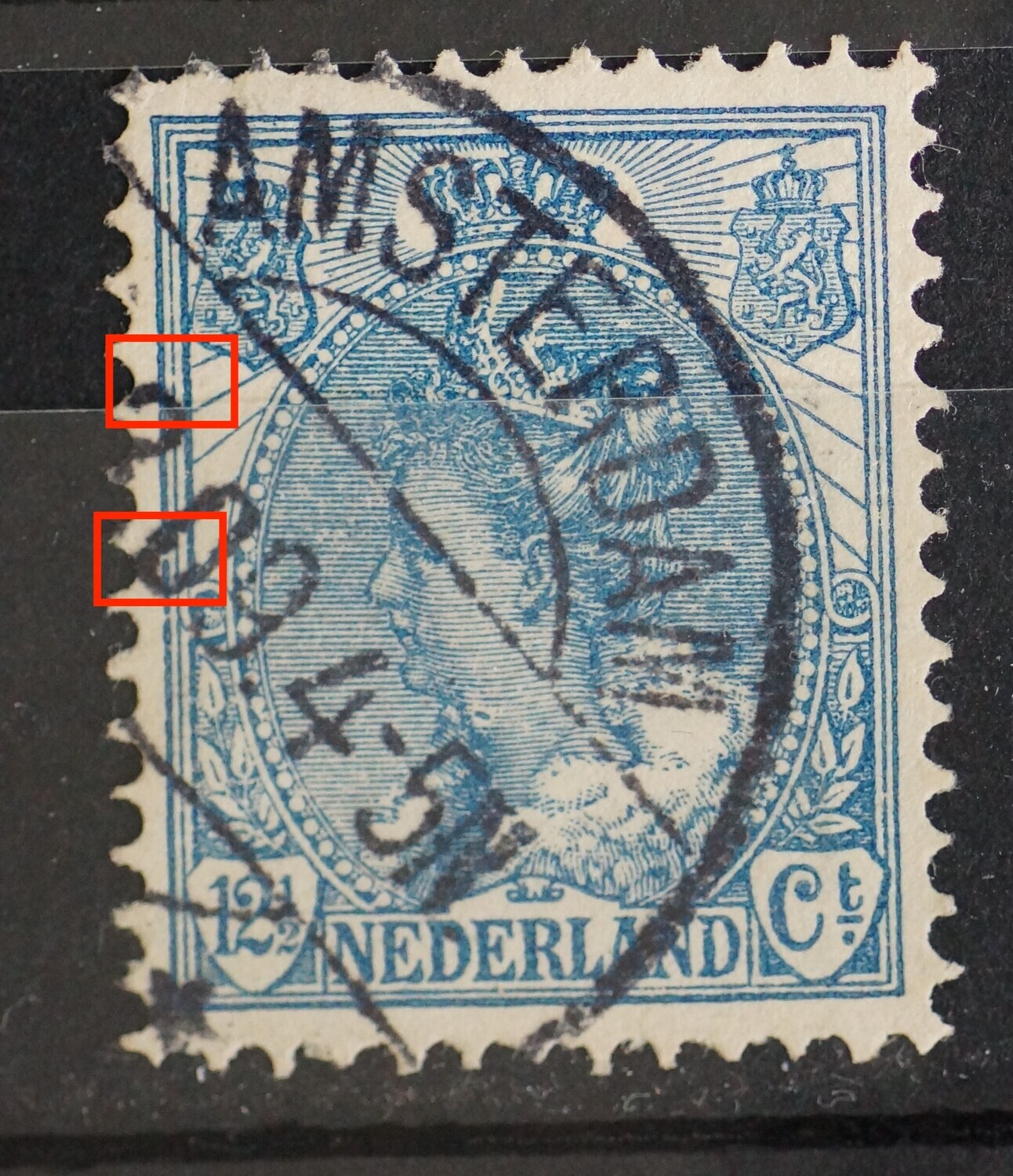 NVPH 63 - o.a. breuken in kaderlijn links NVPH 63 - o.a. breuken in kaderlijn links