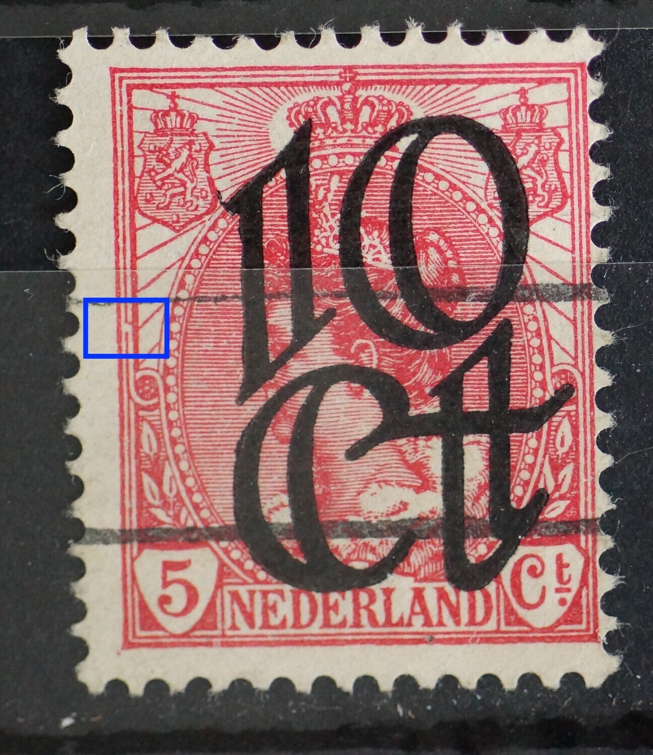 NVPH 117 - breuk in kaderlijn links NVPH 117 - breuk in kaderlijn links