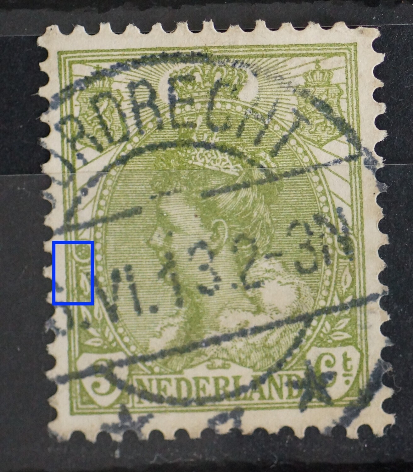 NVPH 57 - groene vlekken links