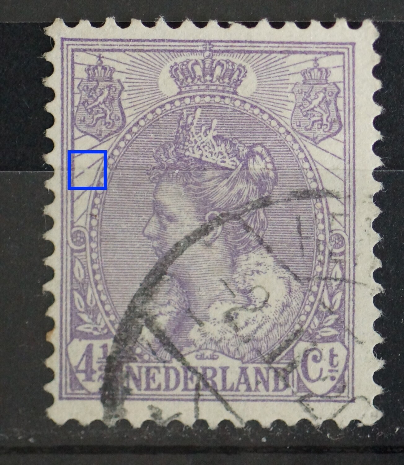 NVPH 59 - breuk in straal links
