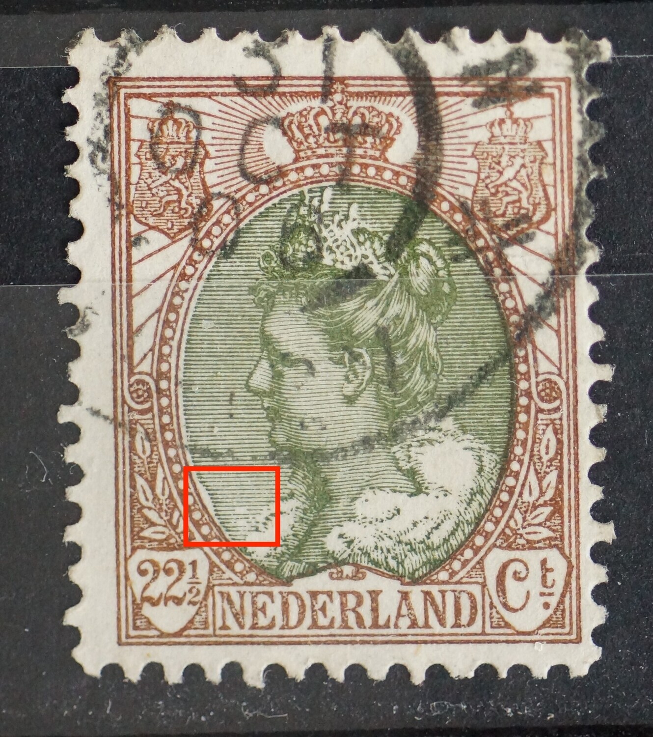 NVPH 70 - deuk in verschoven arcering / breuken