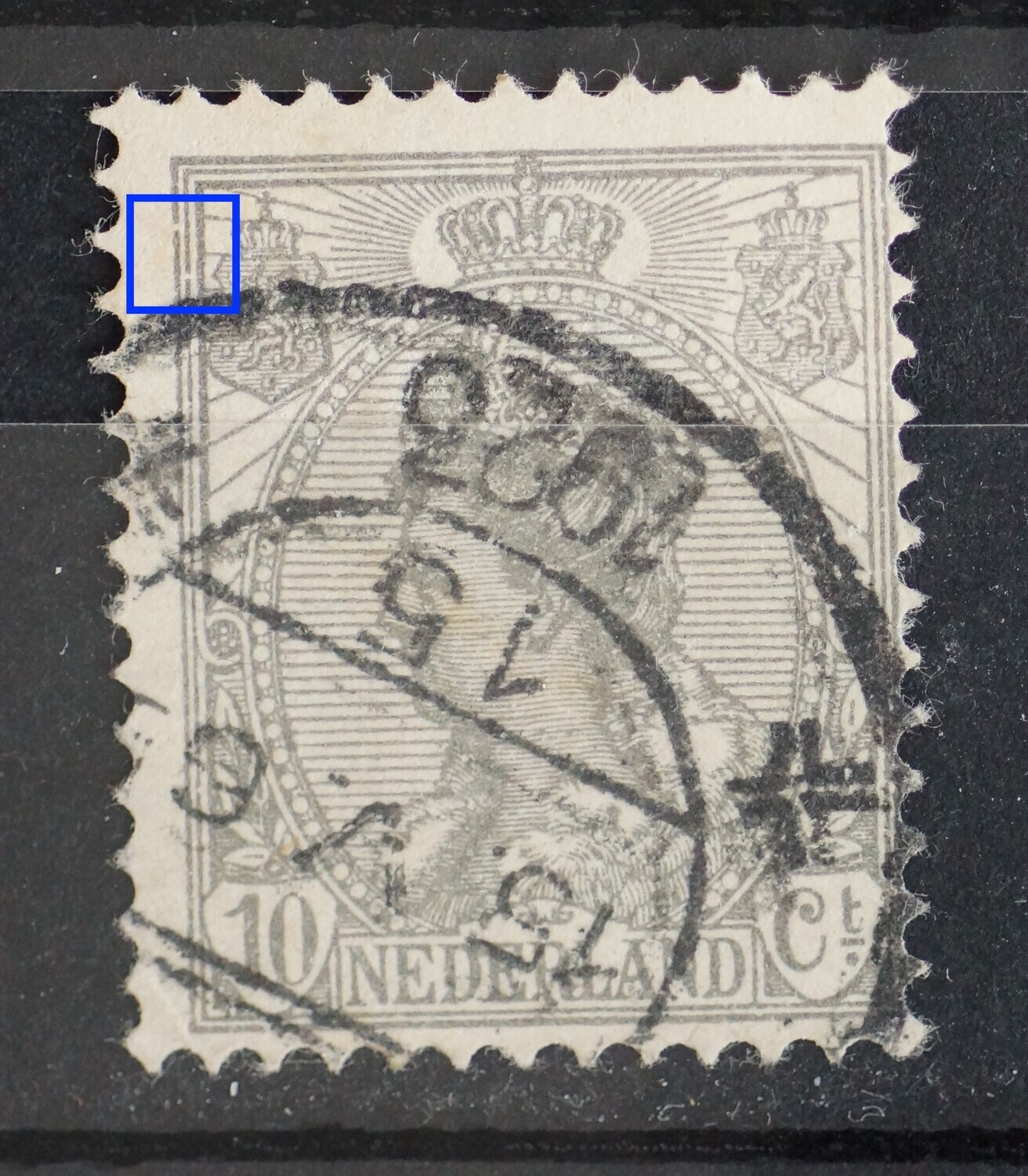 NVPH 81 breuken in kaderlijn links NVPH 81 breuken in kaderlijn links