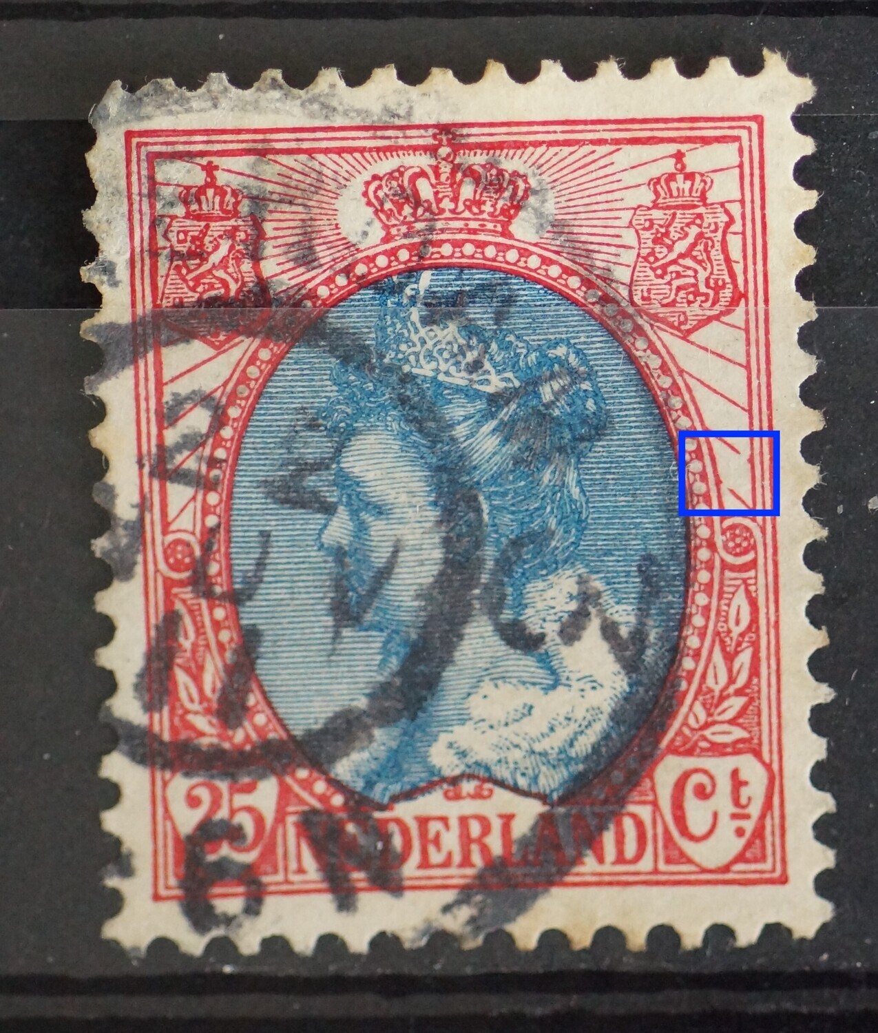 NVPH 71 - breuk in stralen rechts