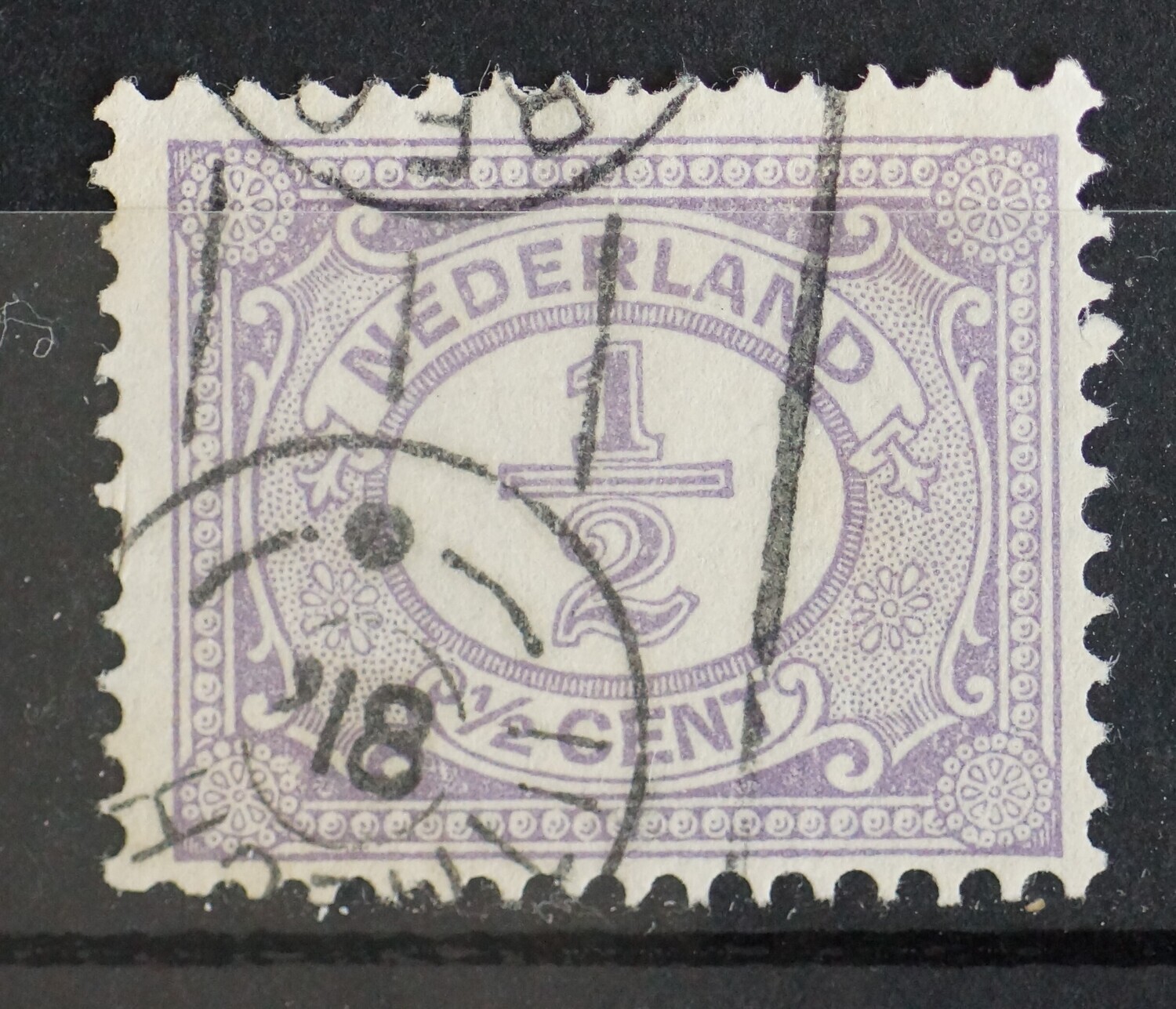Utrecht ('18) op NVPH 50 - Type V, jaartal kopstaand