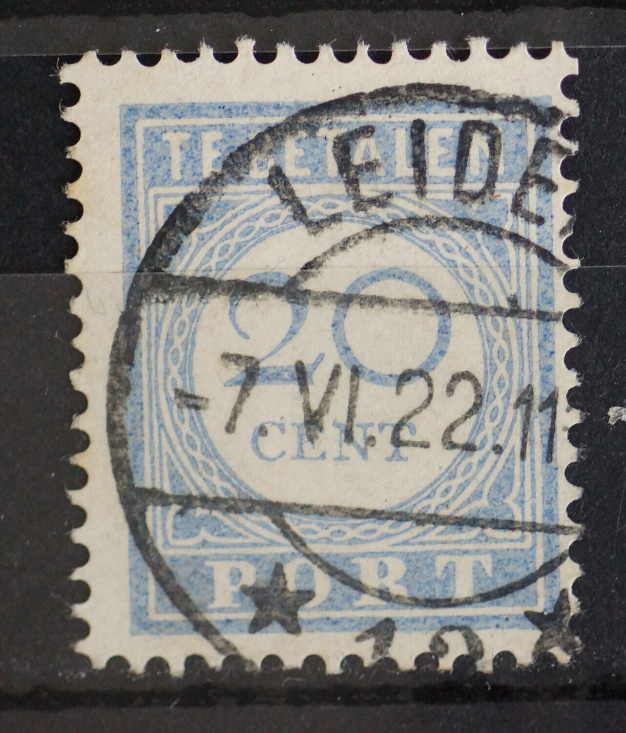 Leiden 12 op NVPH P58 - vrij zeldzaam