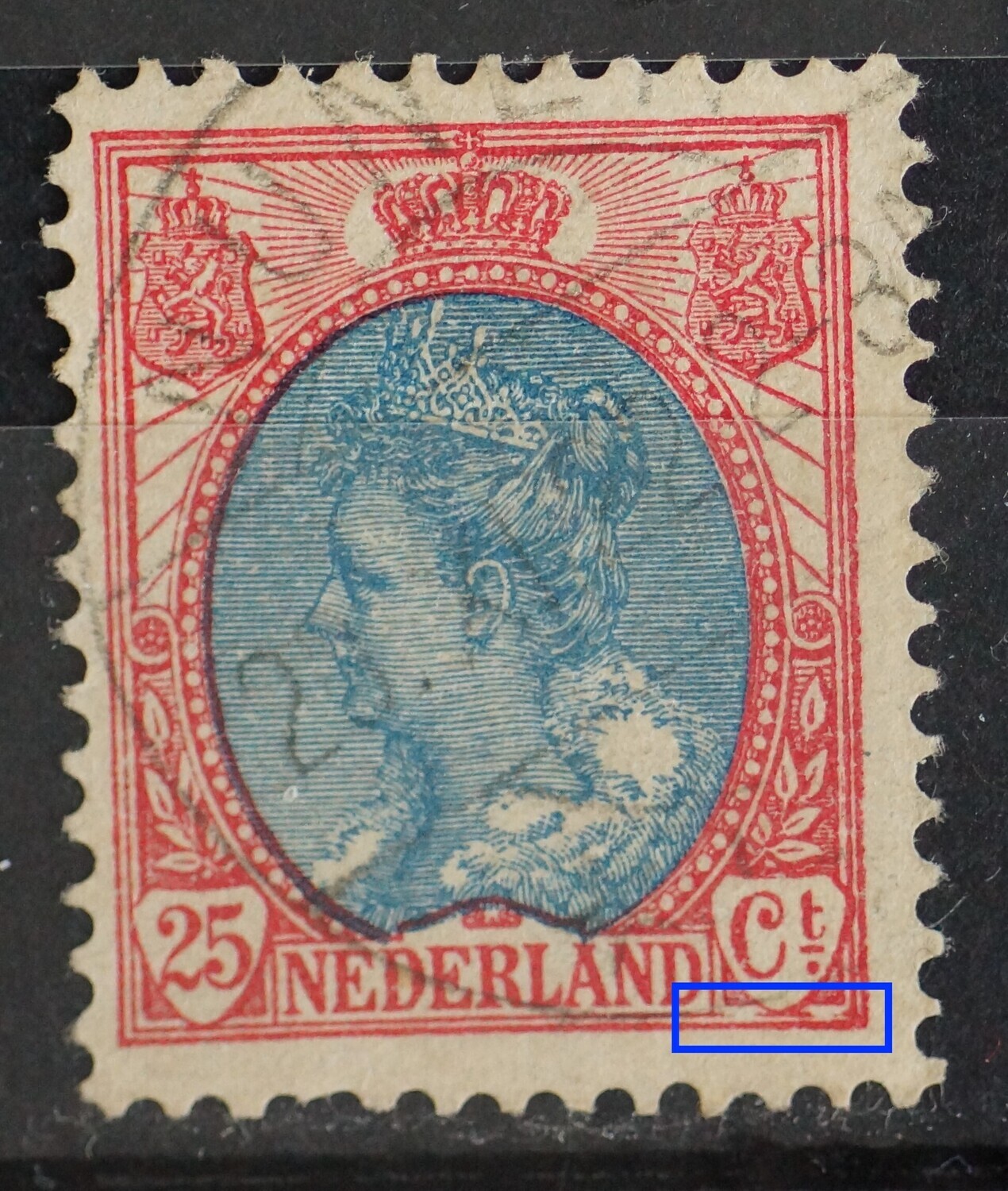 NVPH 71 - breuken in kaderlijn onder Ct.