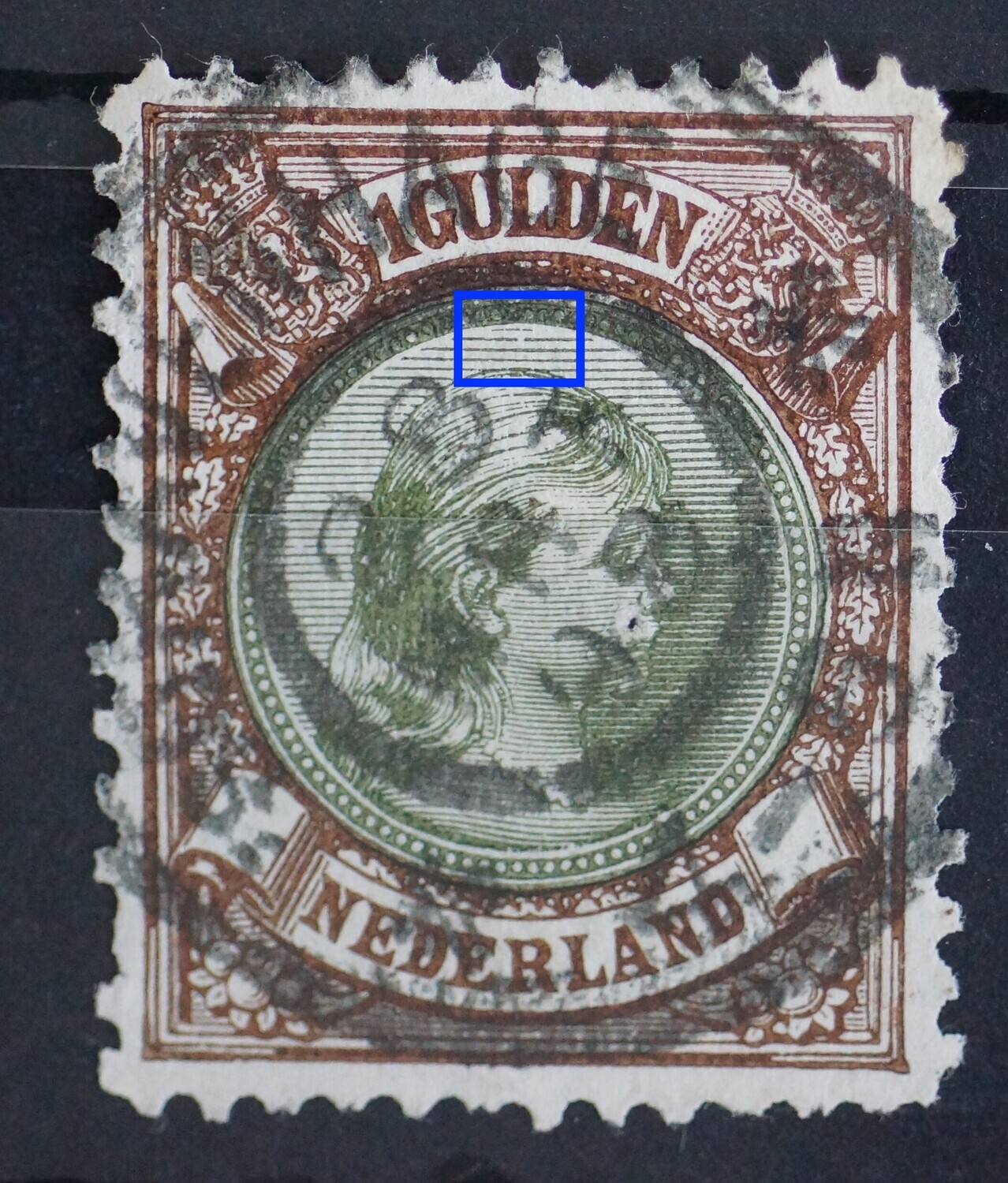 NVPH 46 - breuk in arcering boven NVPH 46 - breuk in arcering boven