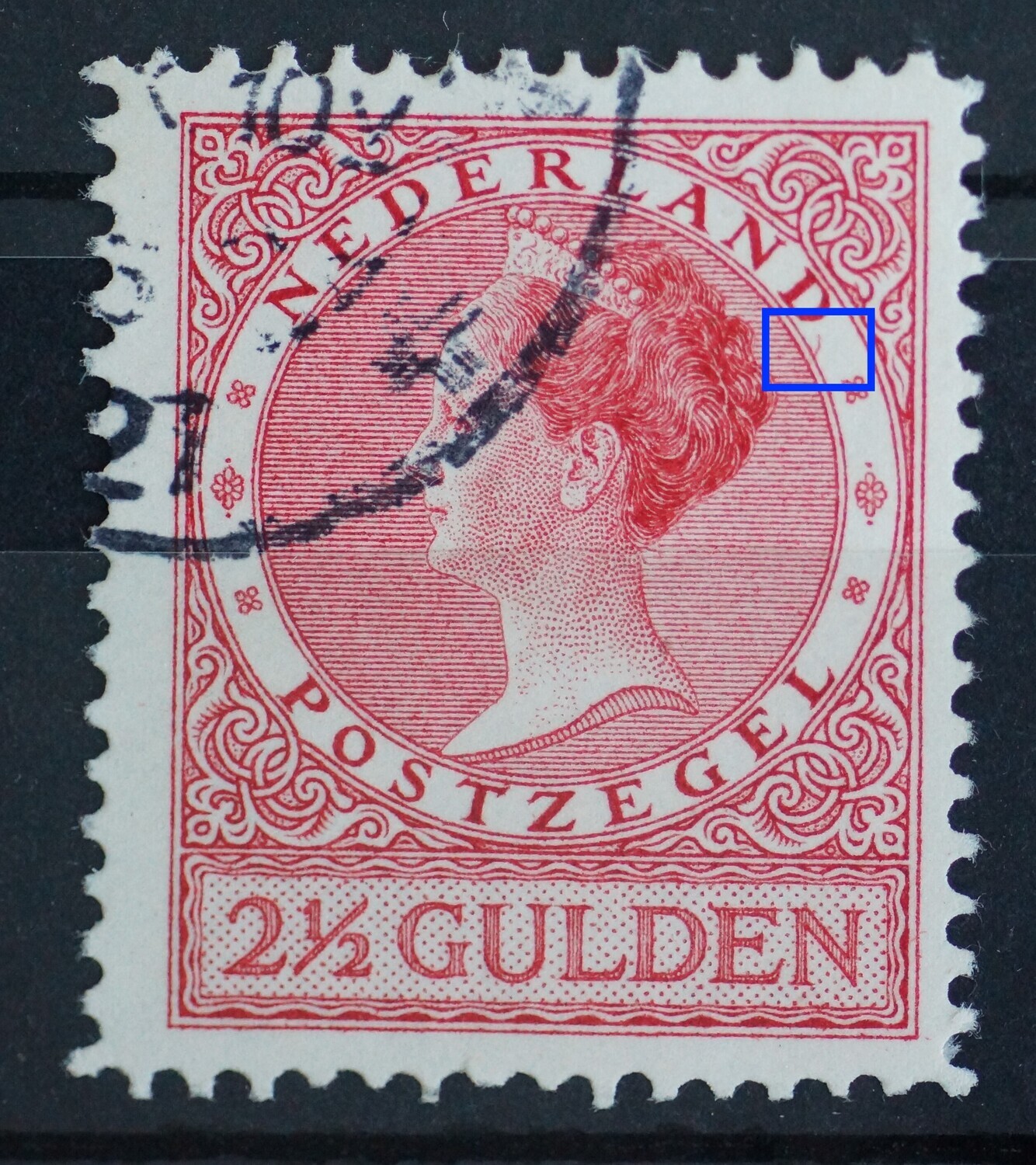 NVPH 164 - rood streepje achter NEDERLAND