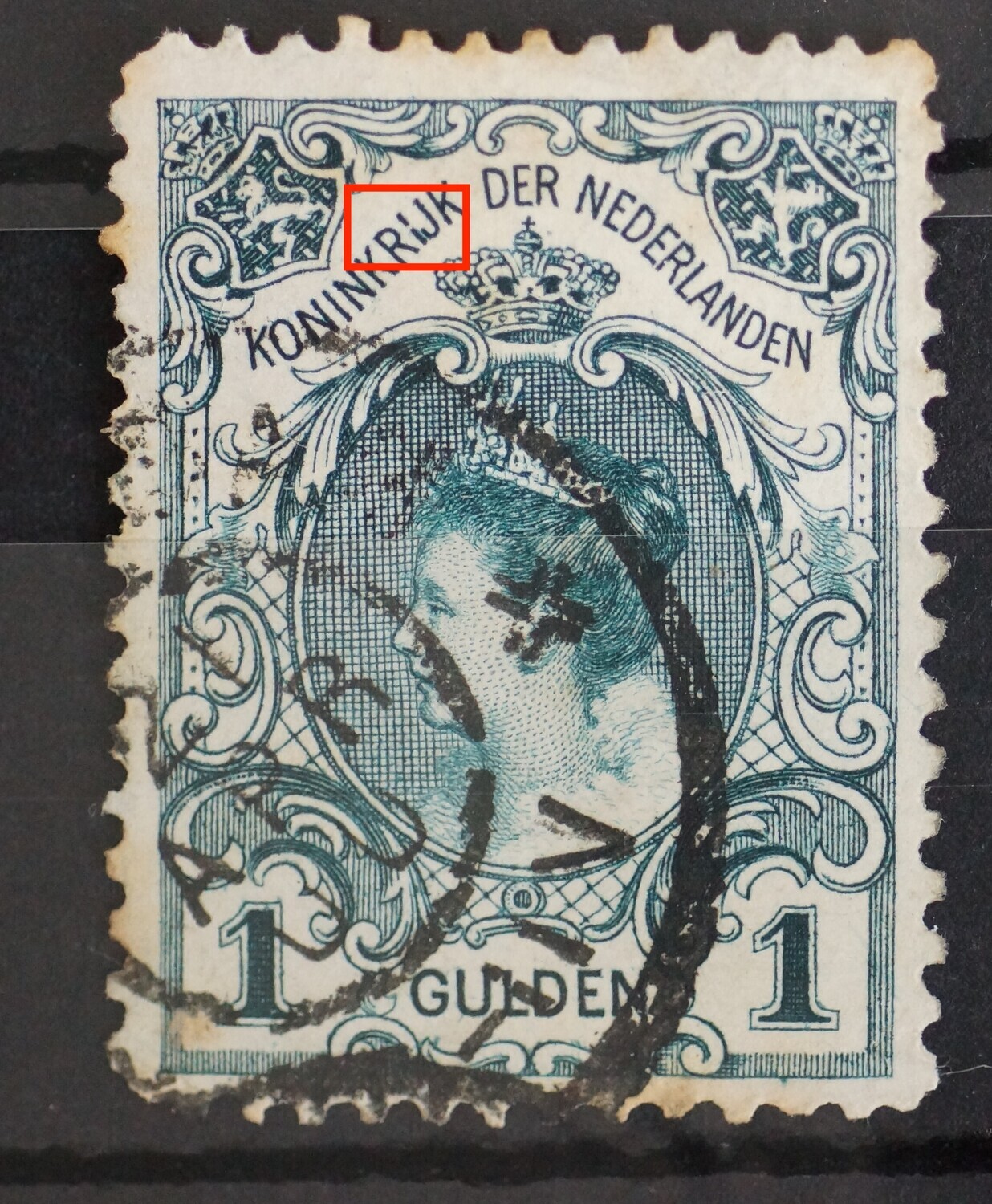 NVPH 77 - breuk in de IJ van KONINKRIJK