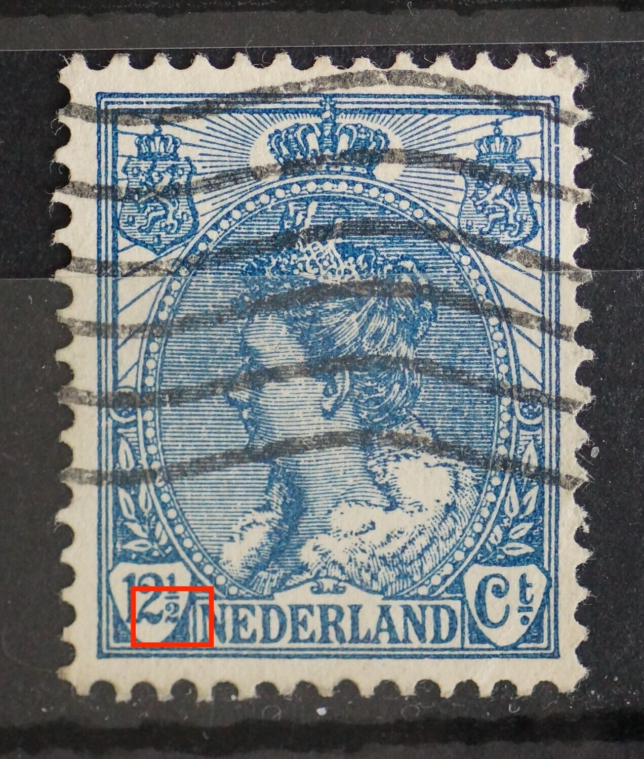 NVPH 63 - breuk in de kleine 2 van 12 1/2