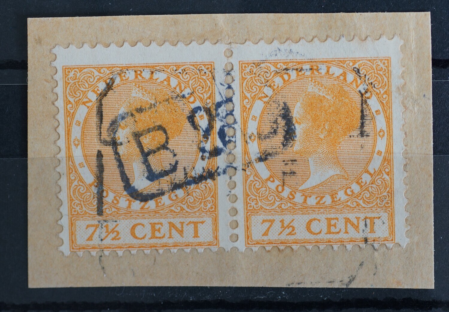 Bestellerstempel op NVPH 151 (paar)