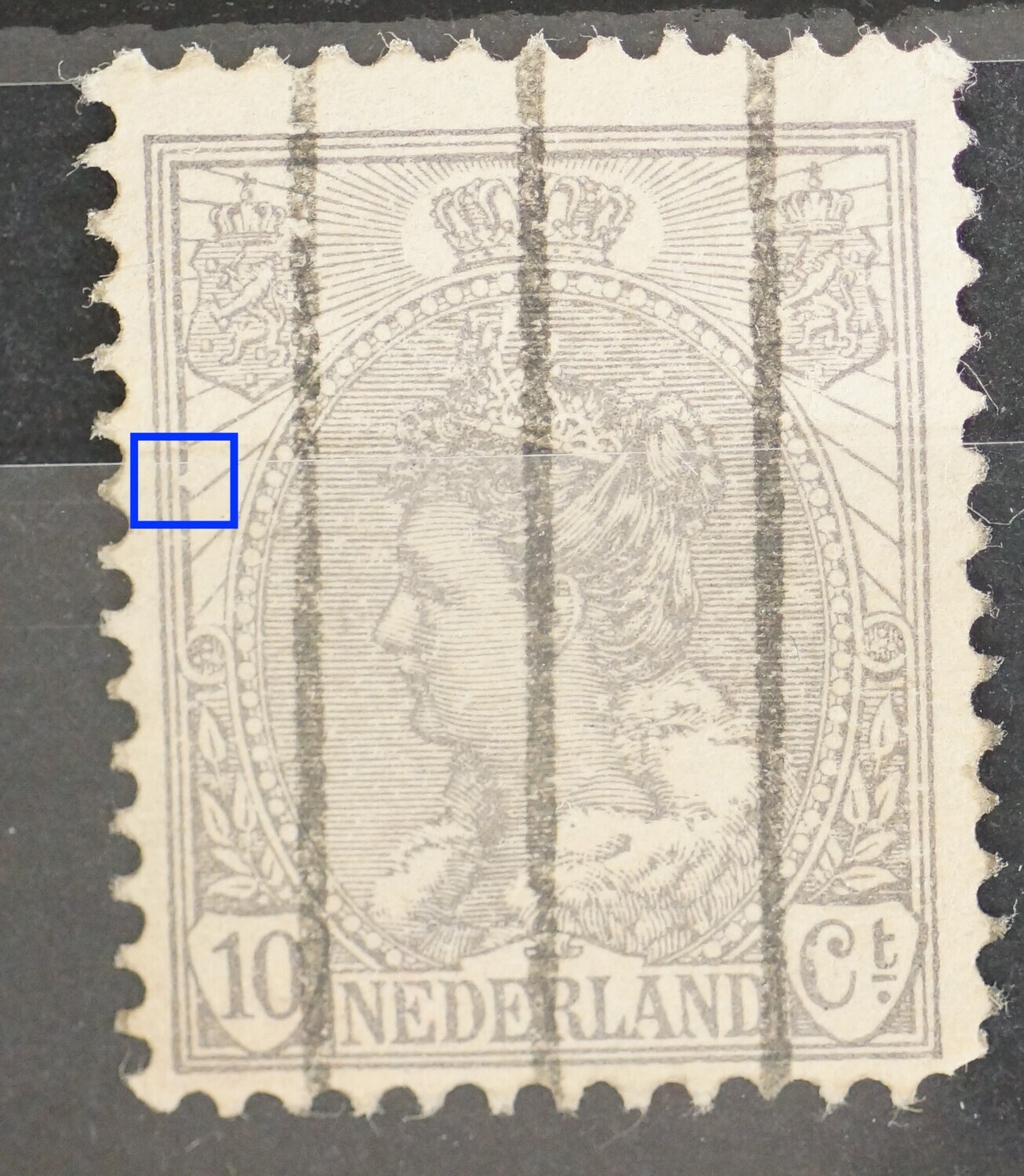 NVPH 62 - breuk in kaderlijn links NVPH 62 - breuk in kaderlijn links