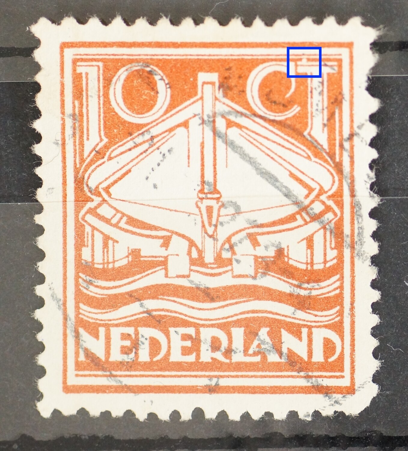 NVPH 140 - witte stip boven de T van CT (140 PM) NVPH 140 - witte stip boven de T van CT (140 PM)