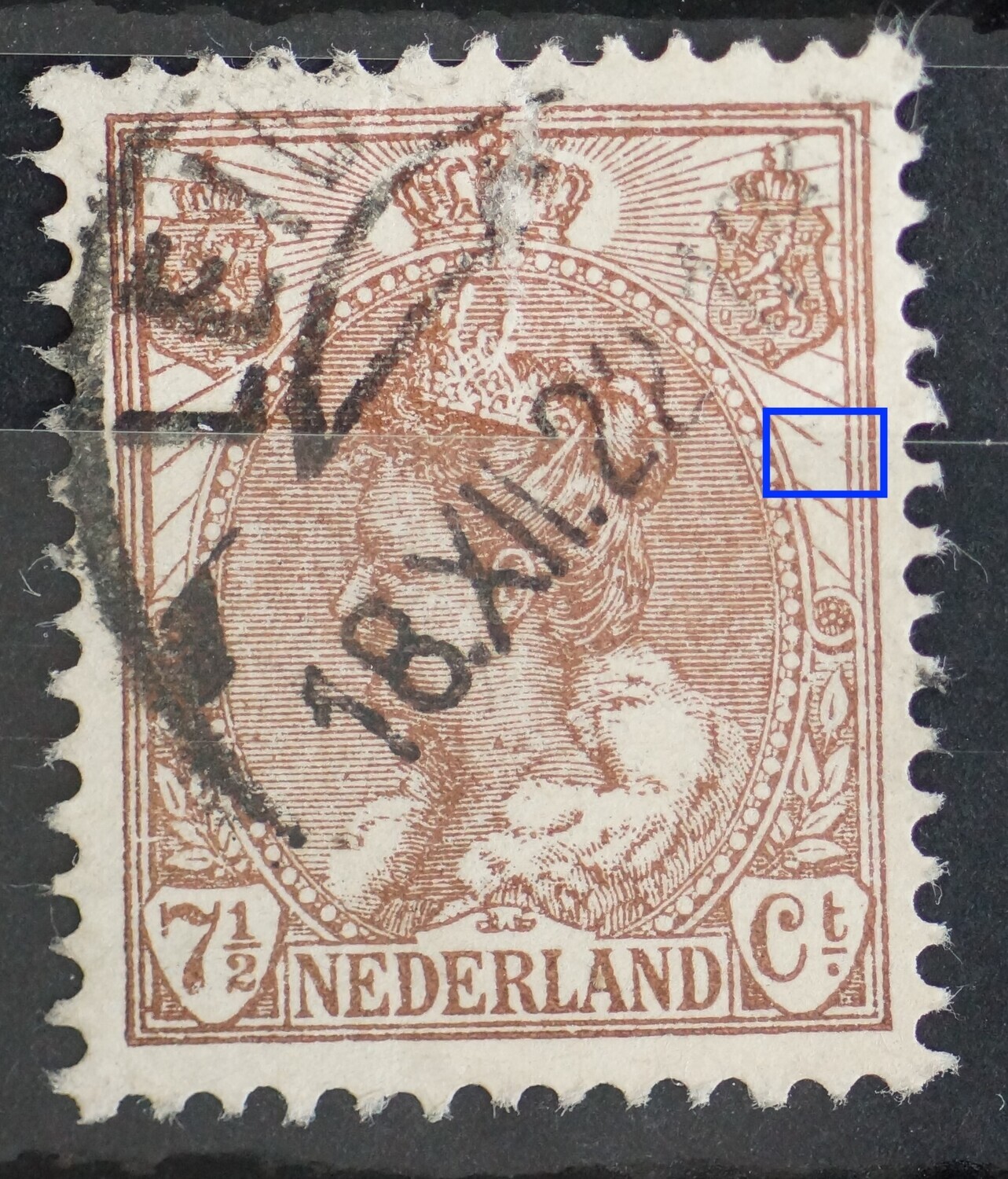 NVPH 61 - breuk in straal rechts NVPH 61 - breuk in straal rechts