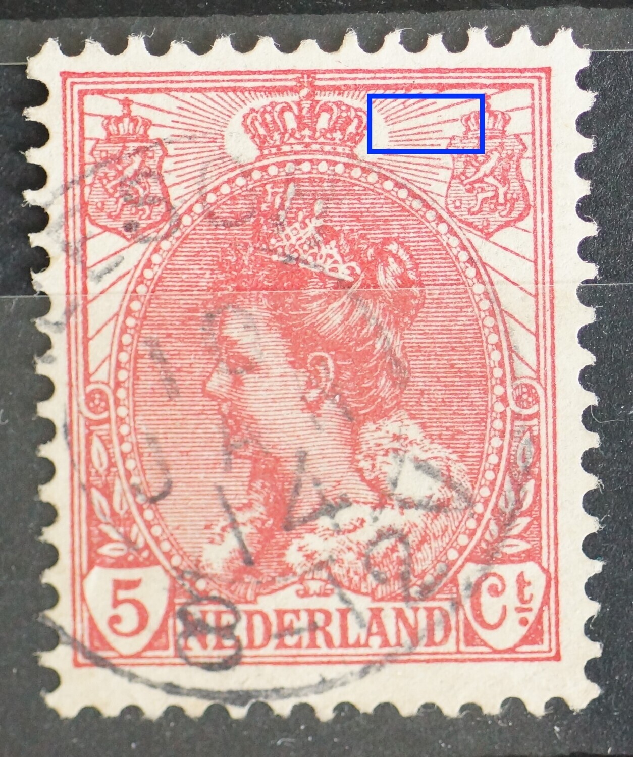 NVPH 60 - ontbrekende straal rechts