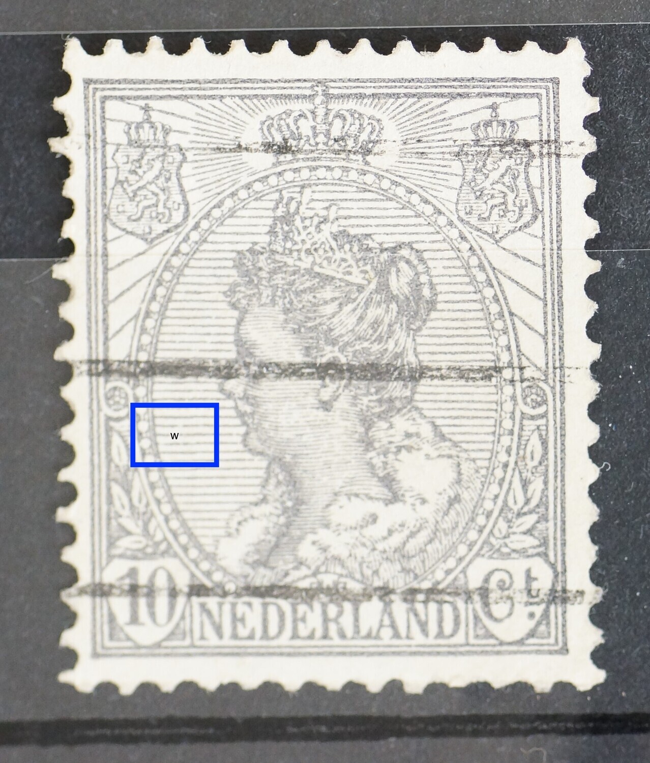 NVPH 81 - breuk in arcering links