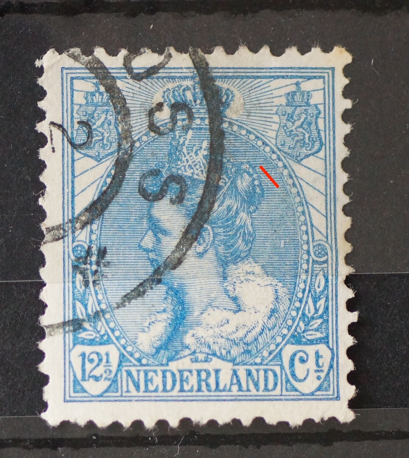 NVPH 63 - o.a. (graveer)kras achter het hoofd