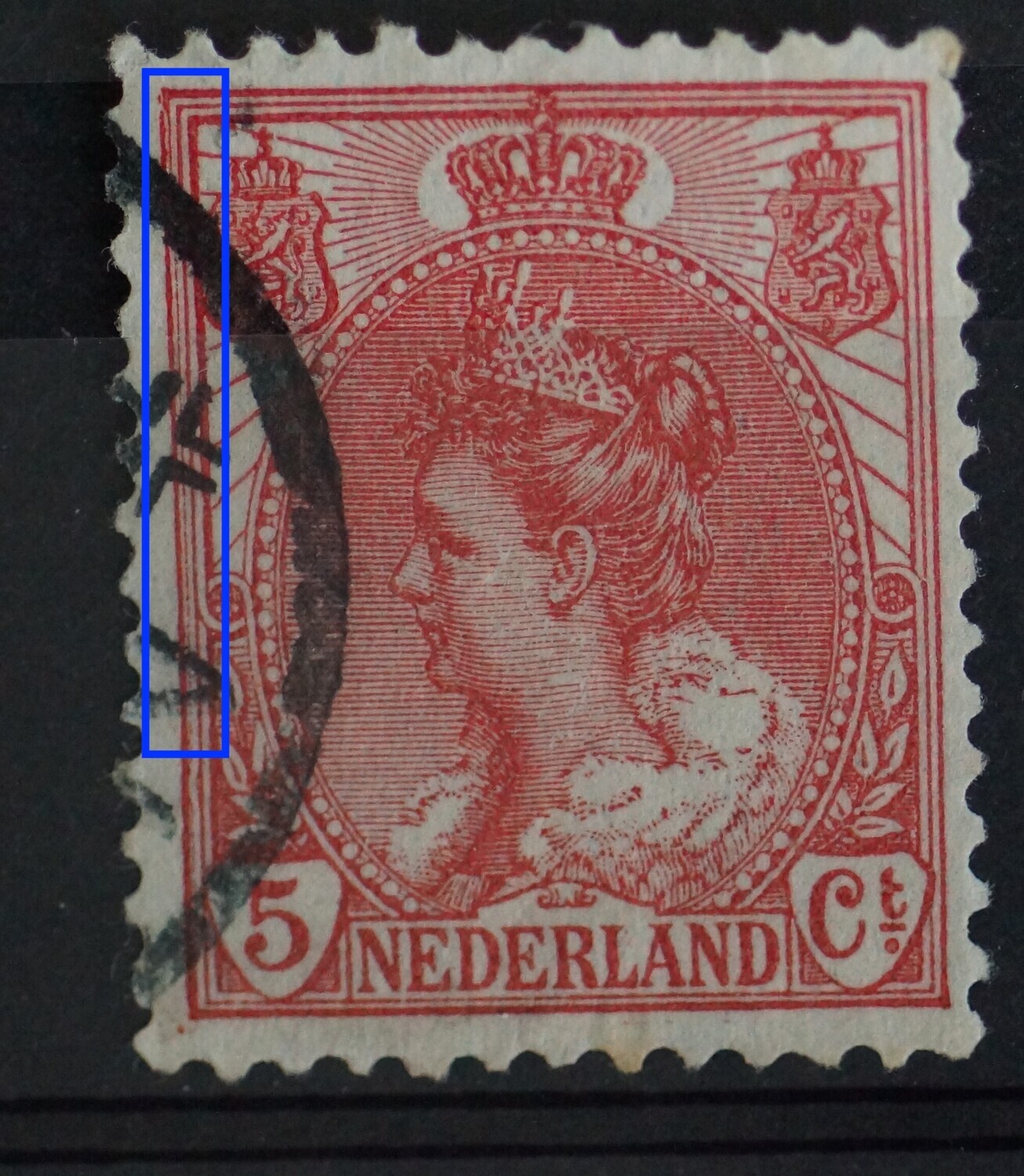 NVPH 60 - gespleten kaderlijn links
