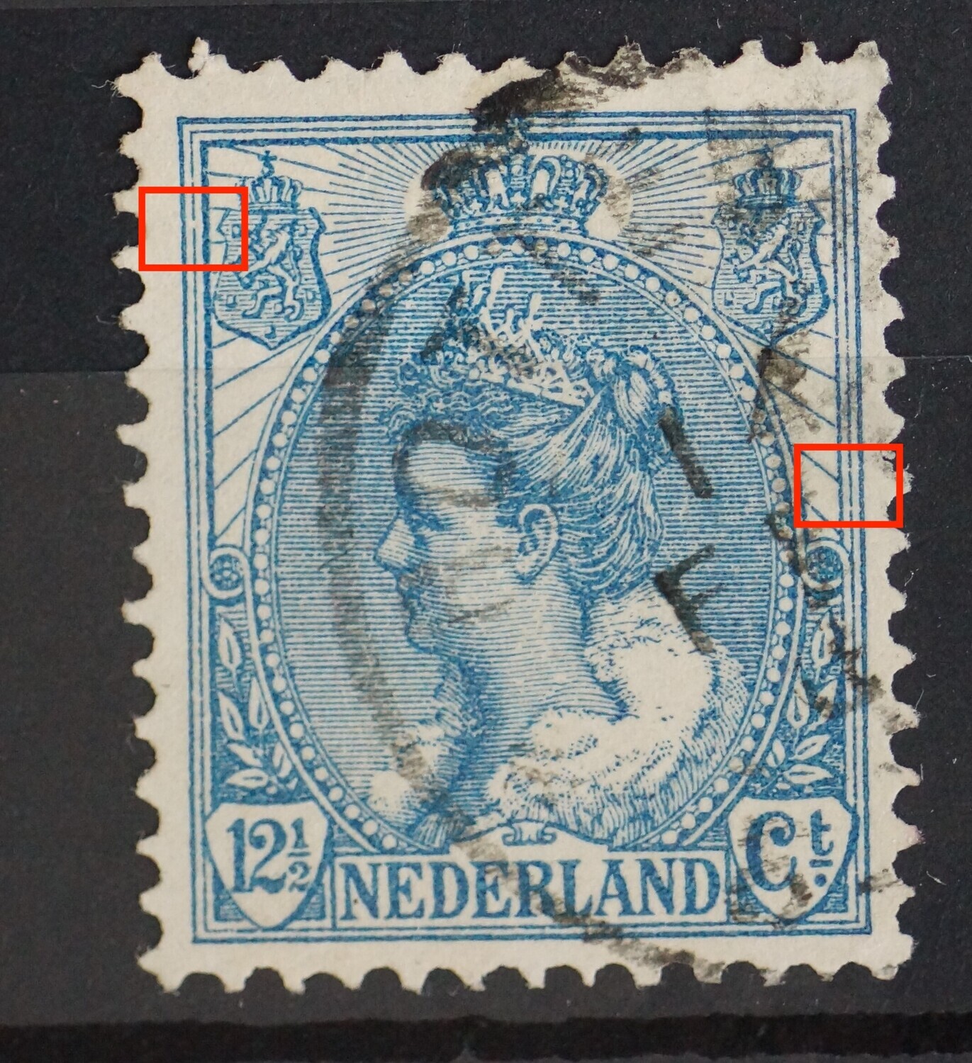 NVPH 63 - o.a. breuk in kaderlijn links