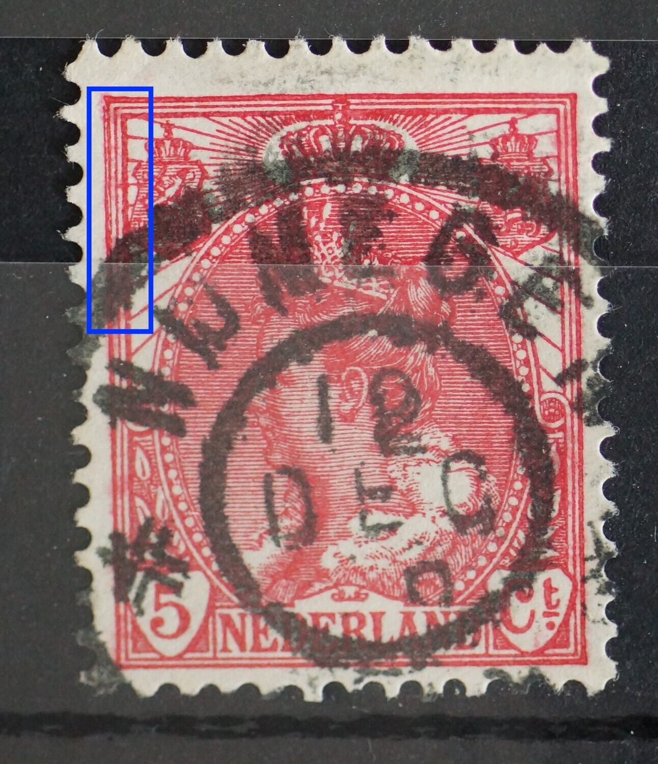 NVPH 60 - gespleten kaderlijn links, boven