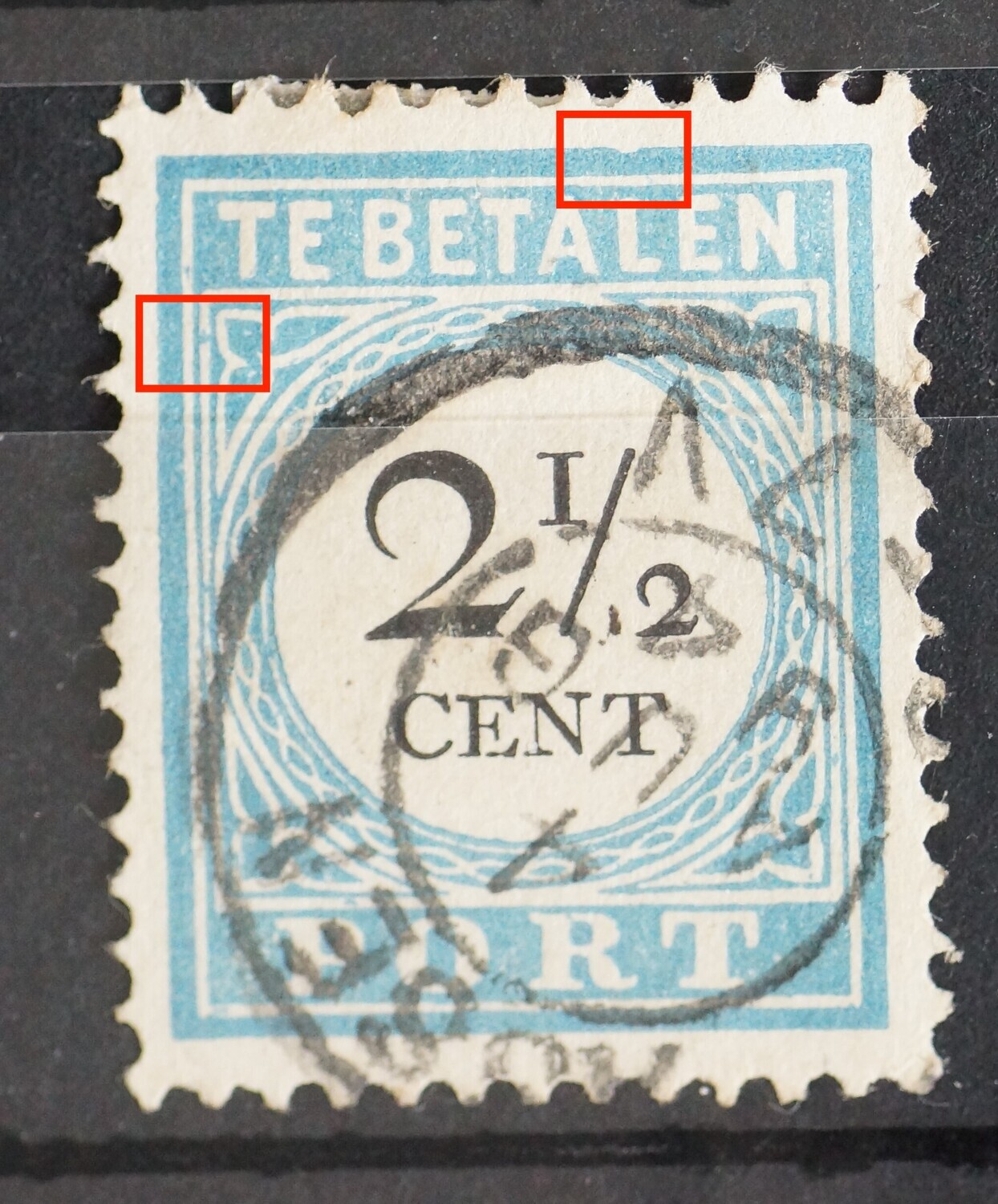 NVPH P5 - o.a. deuk in kaderlijn boven