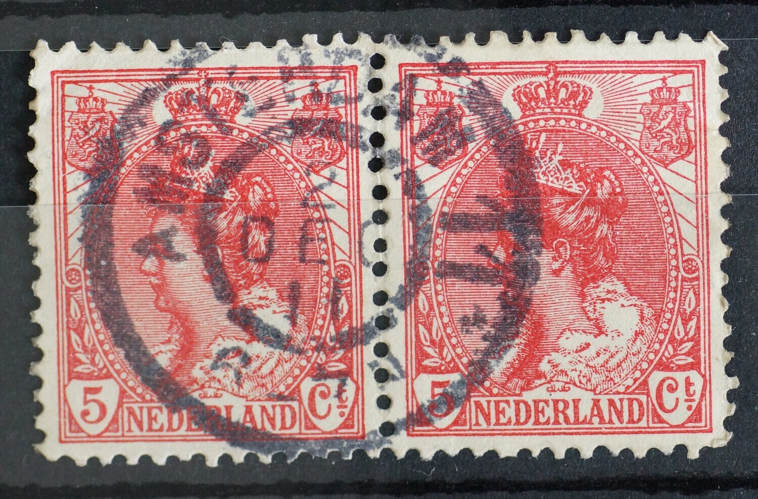 Amsterdam 11 op NVPH 60 (paar) Amsterdam 11 op NVPH 60 (paar)