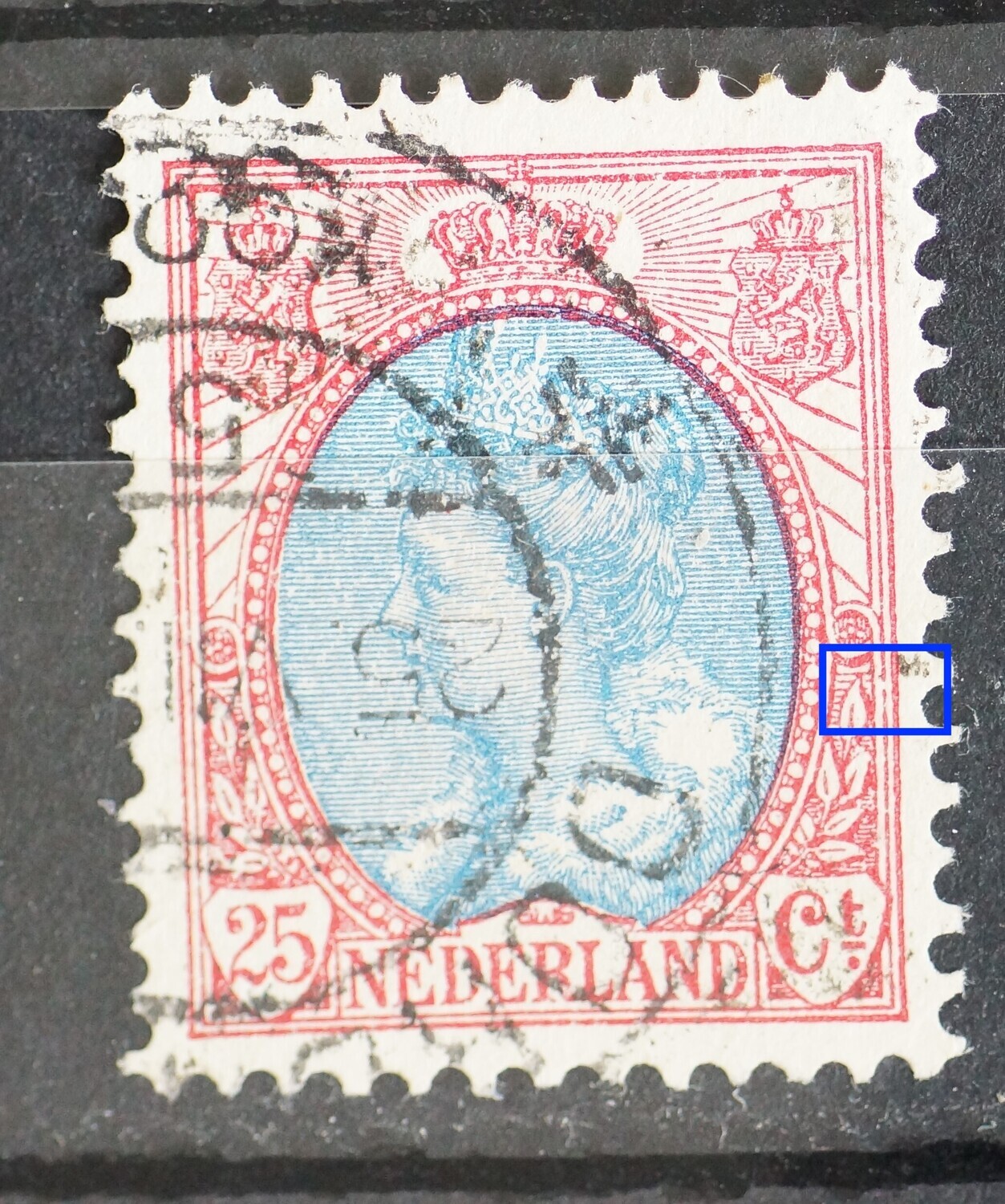 NVPH 71 - o.a. breuk in kaderlijn rechts NVPH 71 - o.a. breuk in kaderlijn rechts