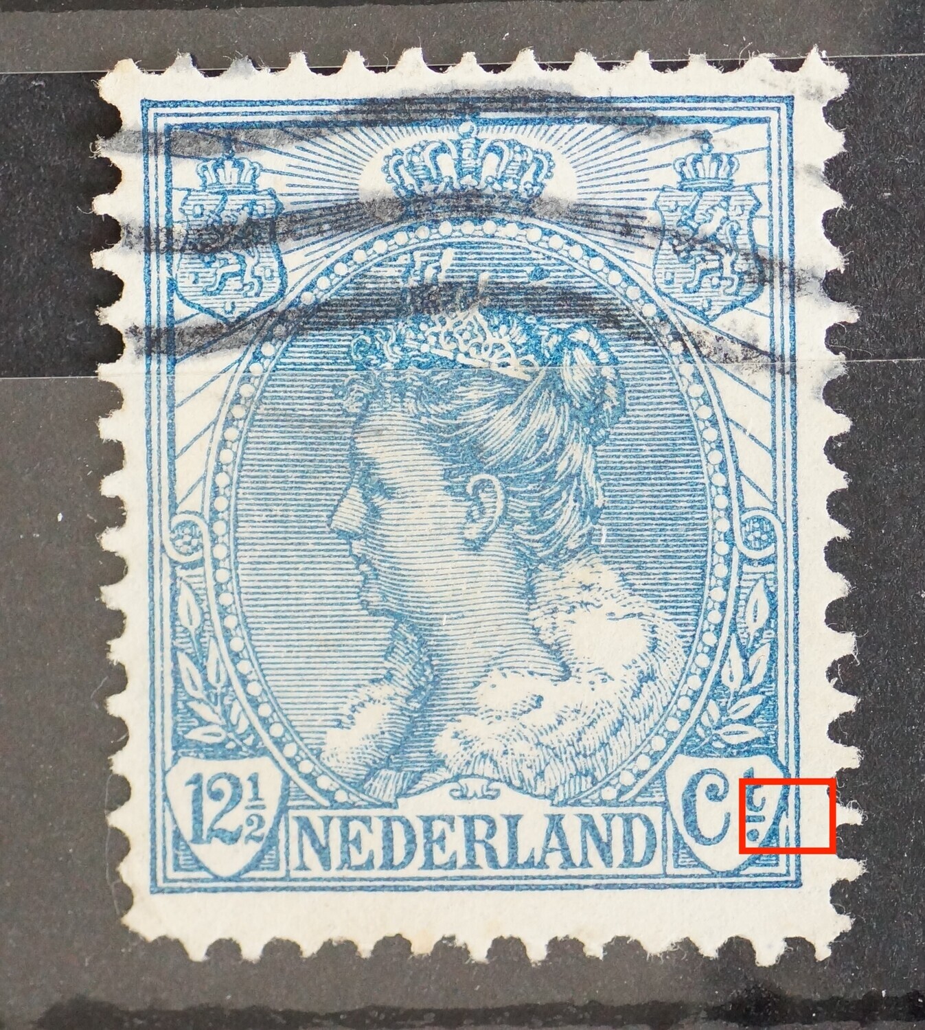 NVPH 63 - breuk in kaderlijn rechts van Ct.