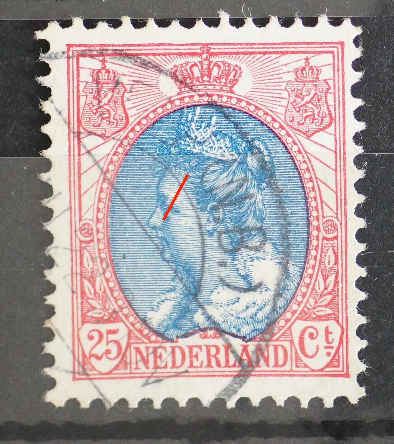 NVPH 71 - witte kras in het gezicht NVPH 71 - witte kras in het gezicht