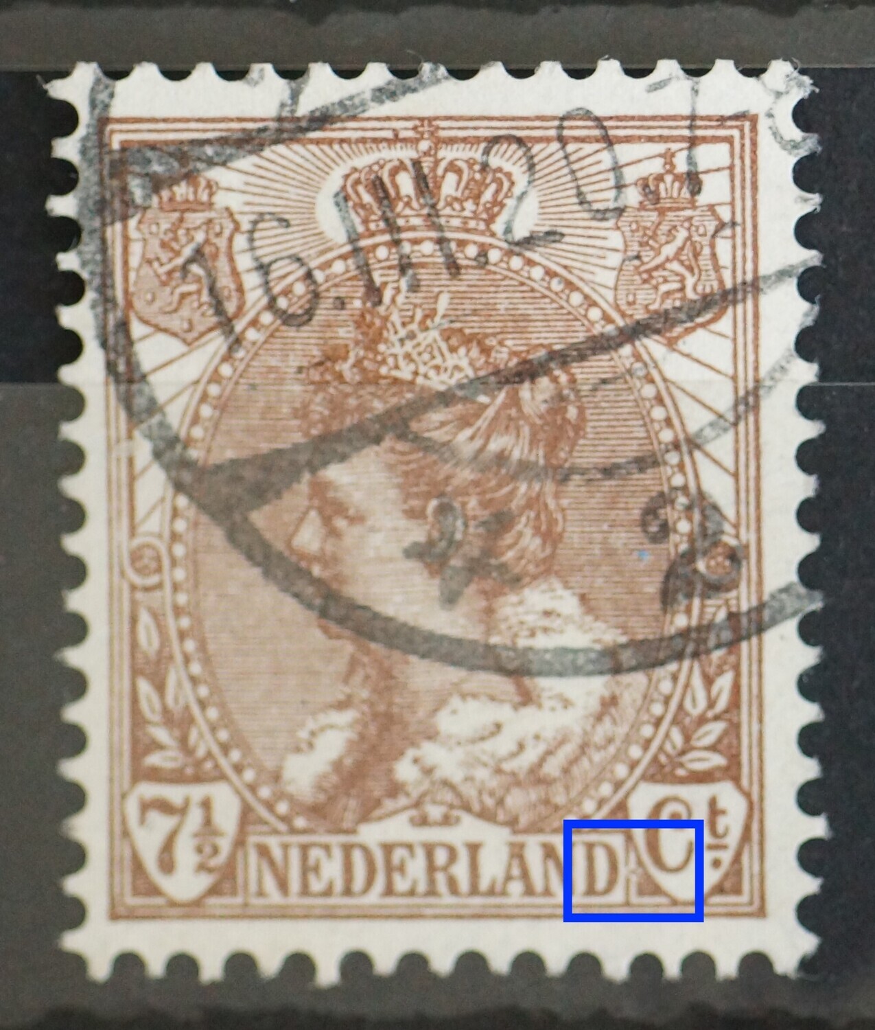 NVPH 61 - punt tussen NEDERLAND en Ct.