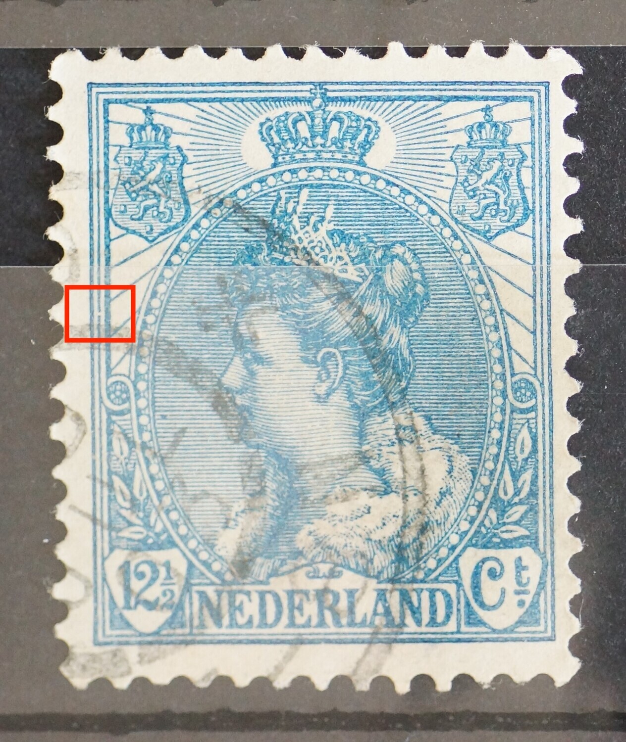 NVPH 62 - breuk in kaderlijn links, midden NVPH 62 - breuk in kaderlijn links, midden