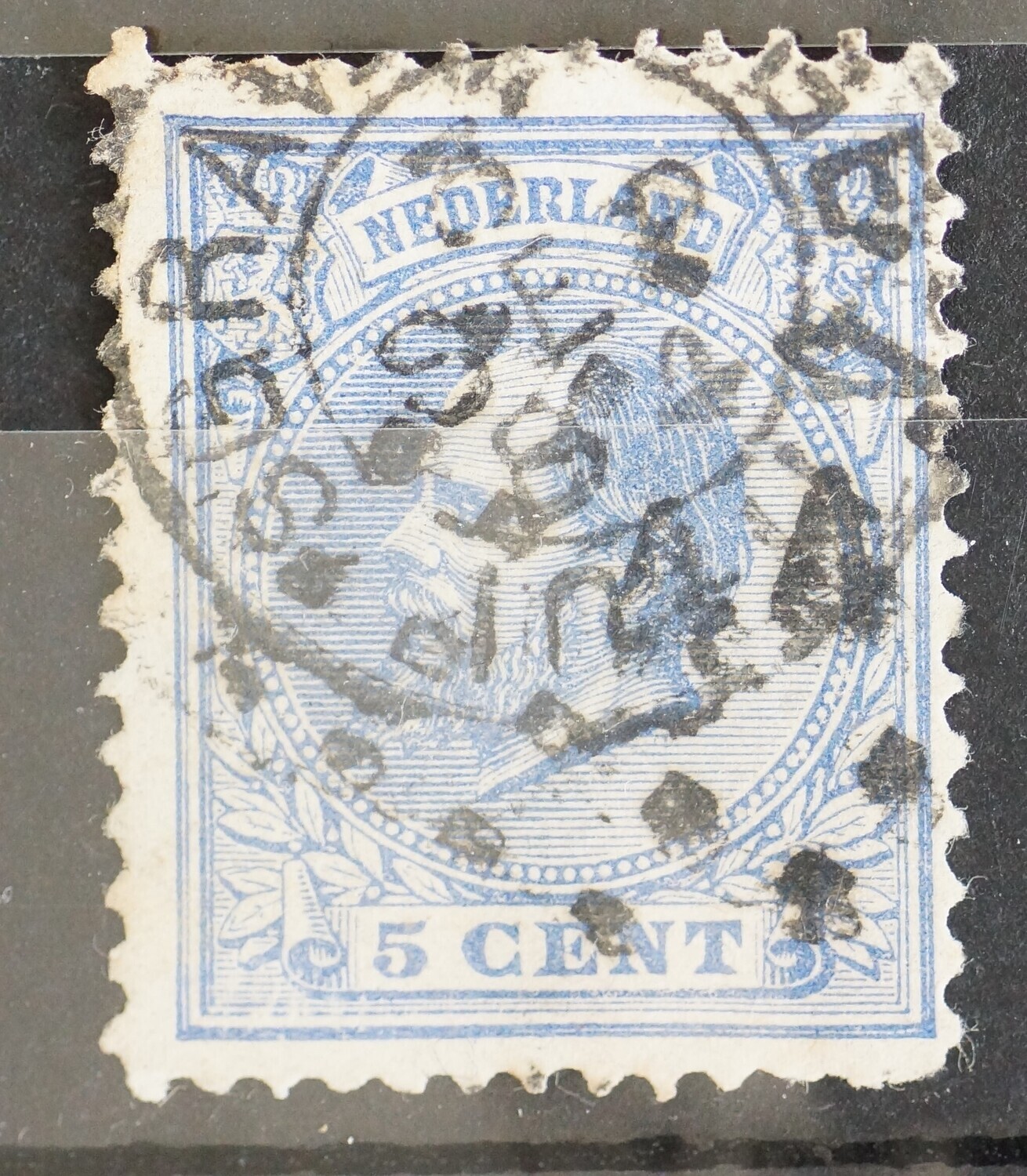 sGravenhage + puntstempel 44 op NVPH 19