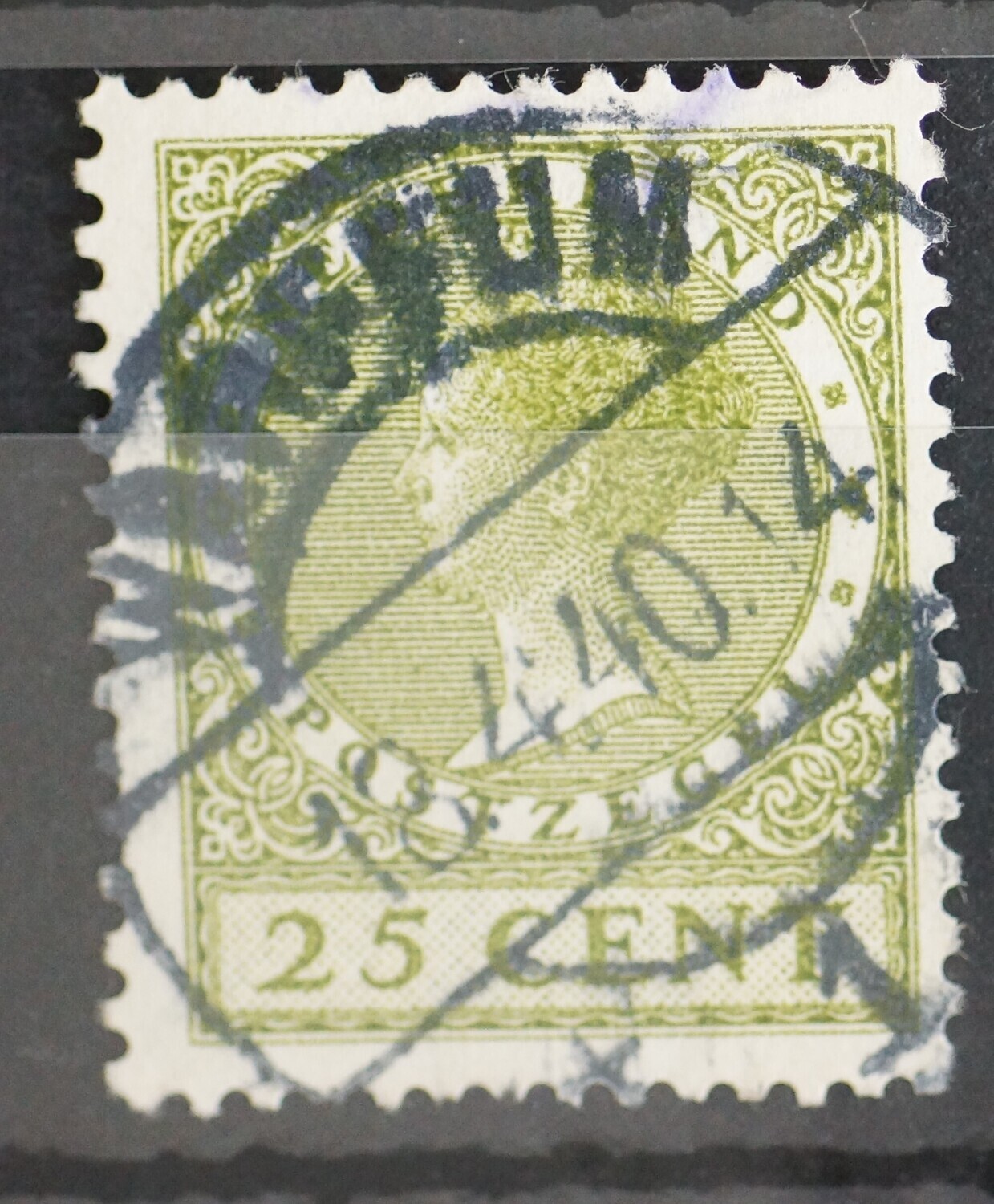 Warffum 1 op NVPH 182 - vrij schaars Warffum 1 op NVPH 182 - vrij schaars