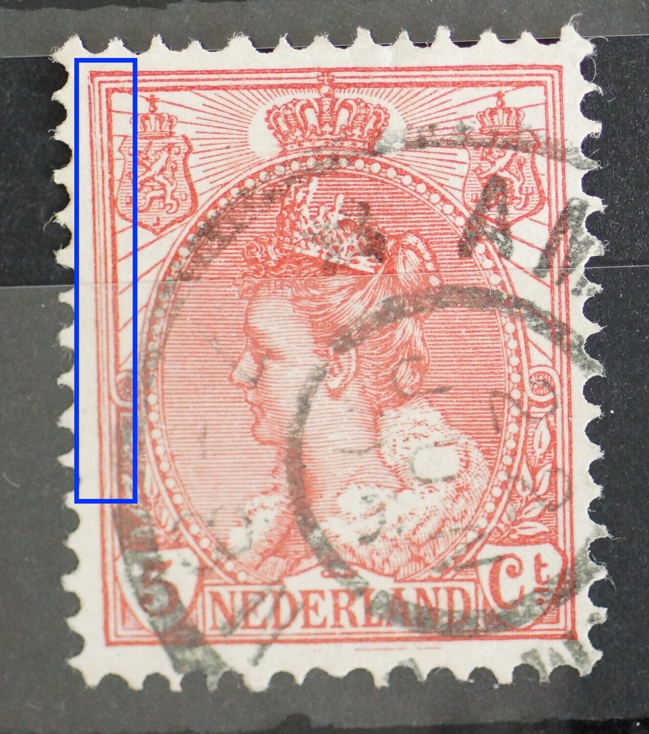 NVPH 60 - gespleten kaderlijn links